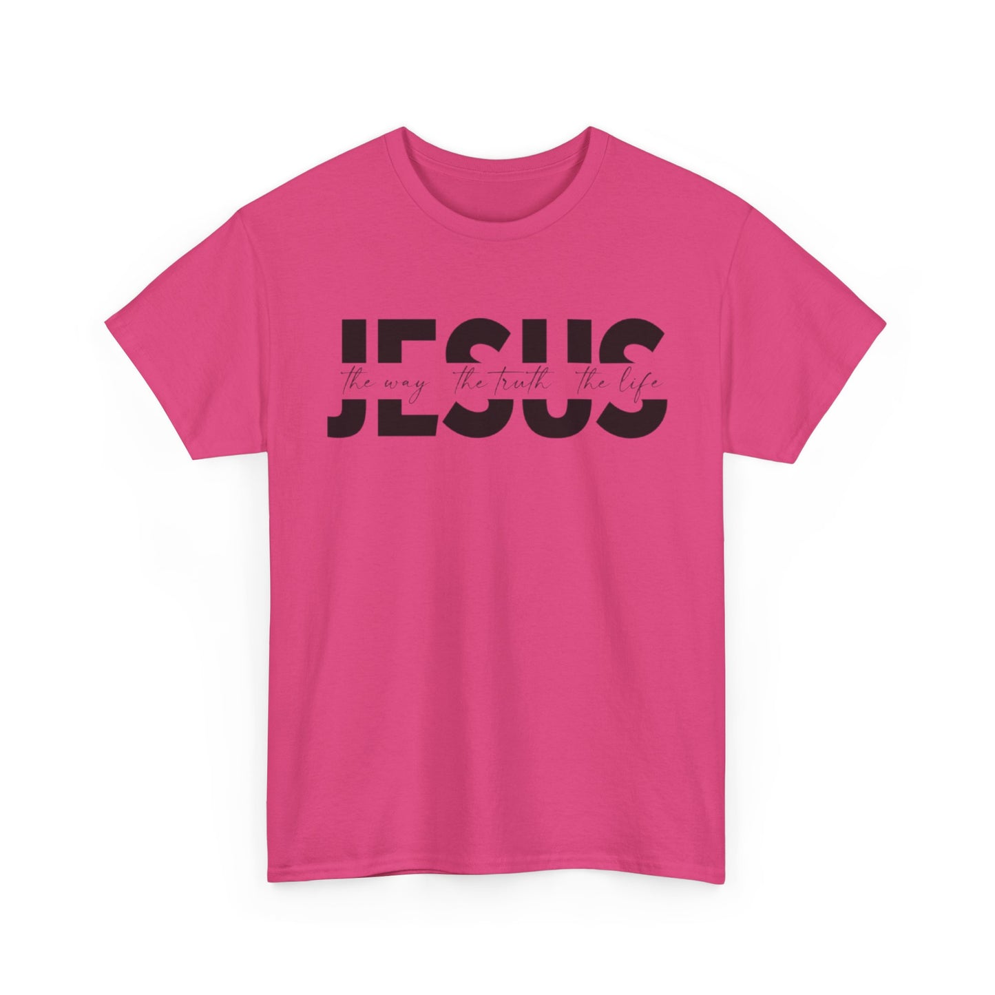 Faithful Message Unisex Heavy Cotton Tee - 'Jesus: The Way, The Truth, The Life'