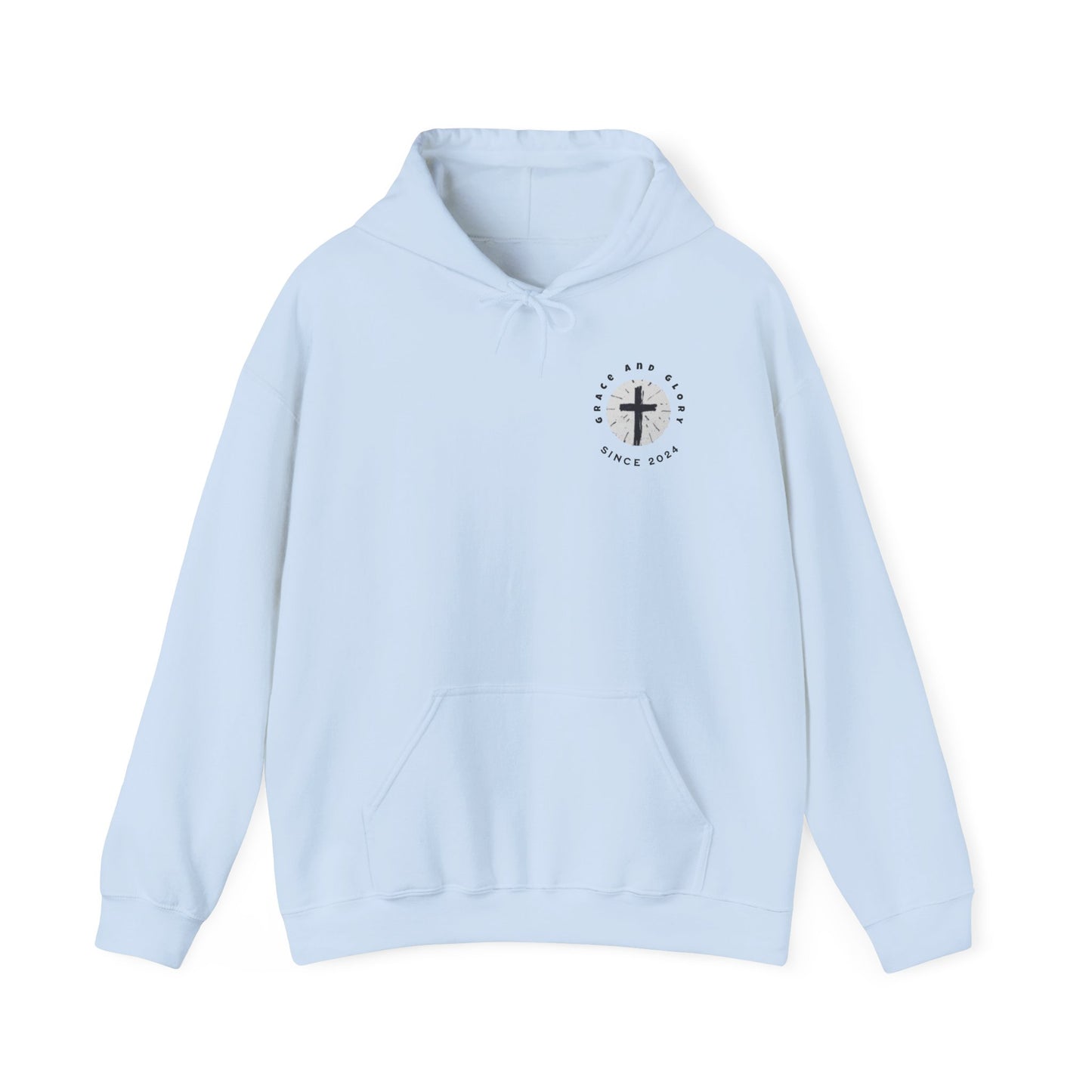 Inspirational Unisex Hooded Sweatshirt - Faith & Strength Design