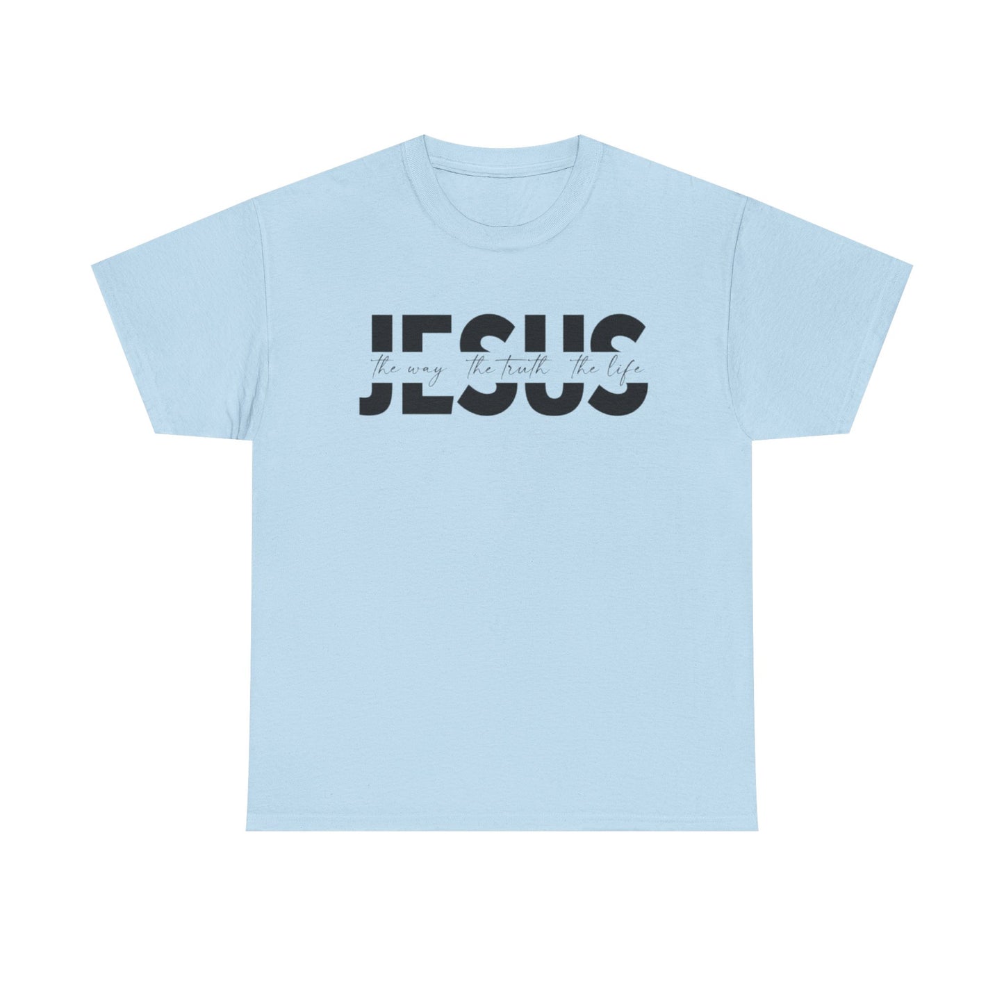 Faithful Message Unisex Heavy Cotton Tee - 'Jesus: The Way, The Truth, The Life'