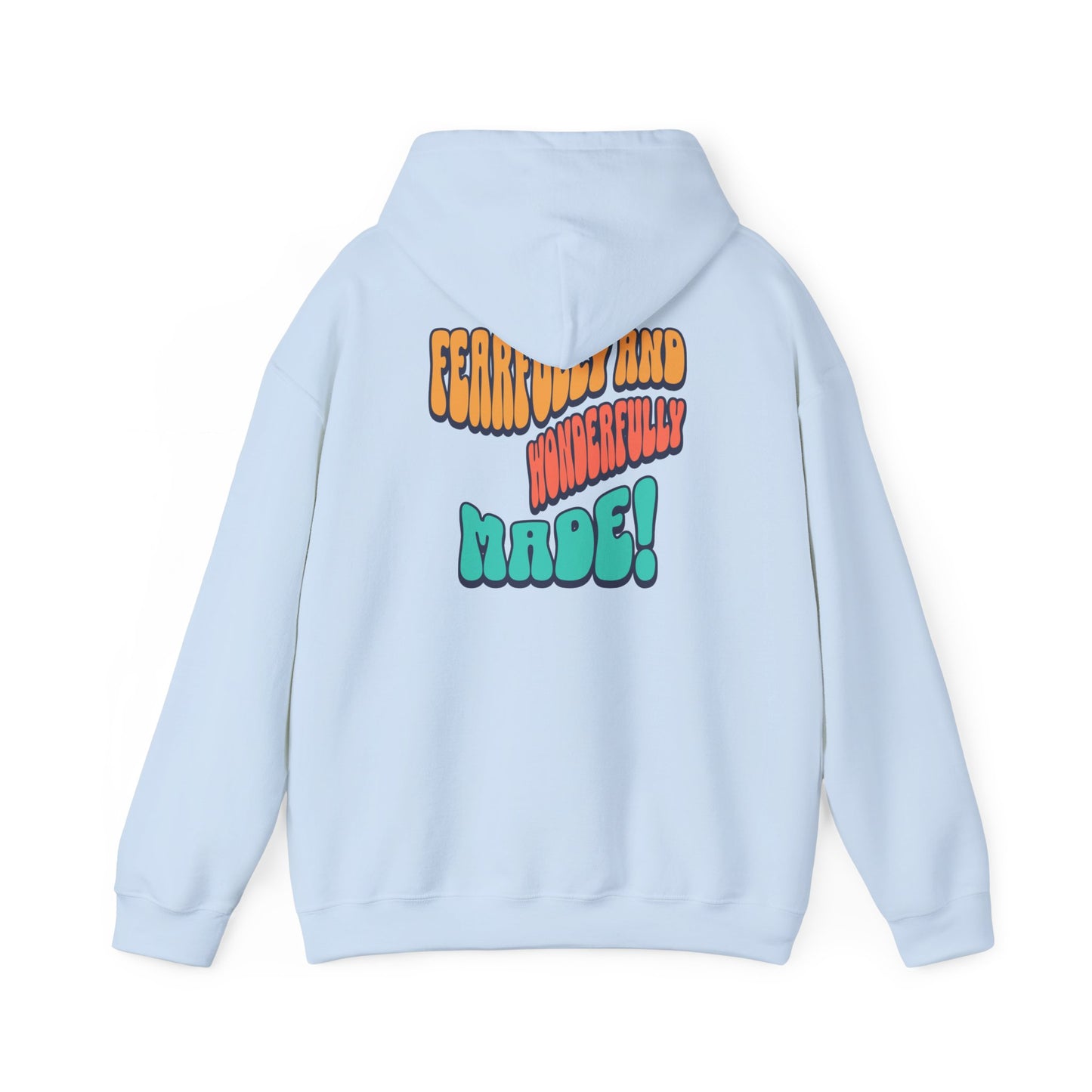 Inspirational Hooded Sweatshirt - 'JESUS' Rainbow Design, Faith-Based Apparel