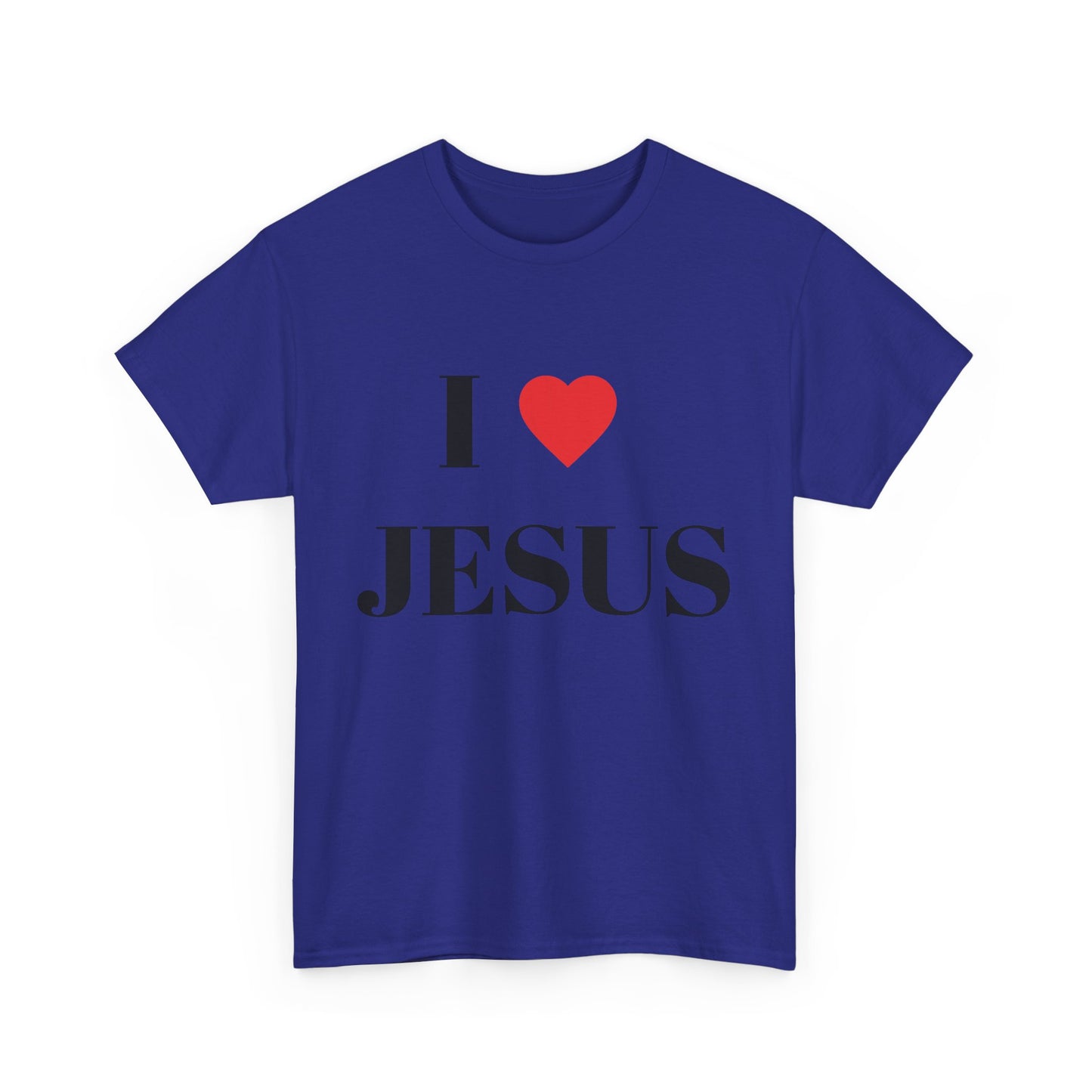 I ❤️ JESUS Unisex Heavy Cotton Tee - Comfortable Faith-Based T-Shirt
