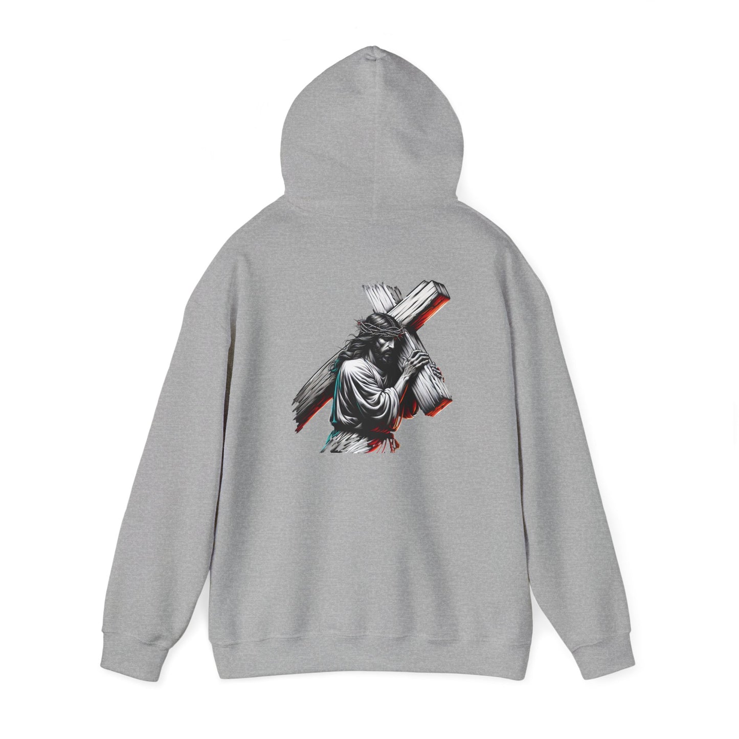 Inspirational Unisex Hooded Sweatshirt - Faith & Strength Design