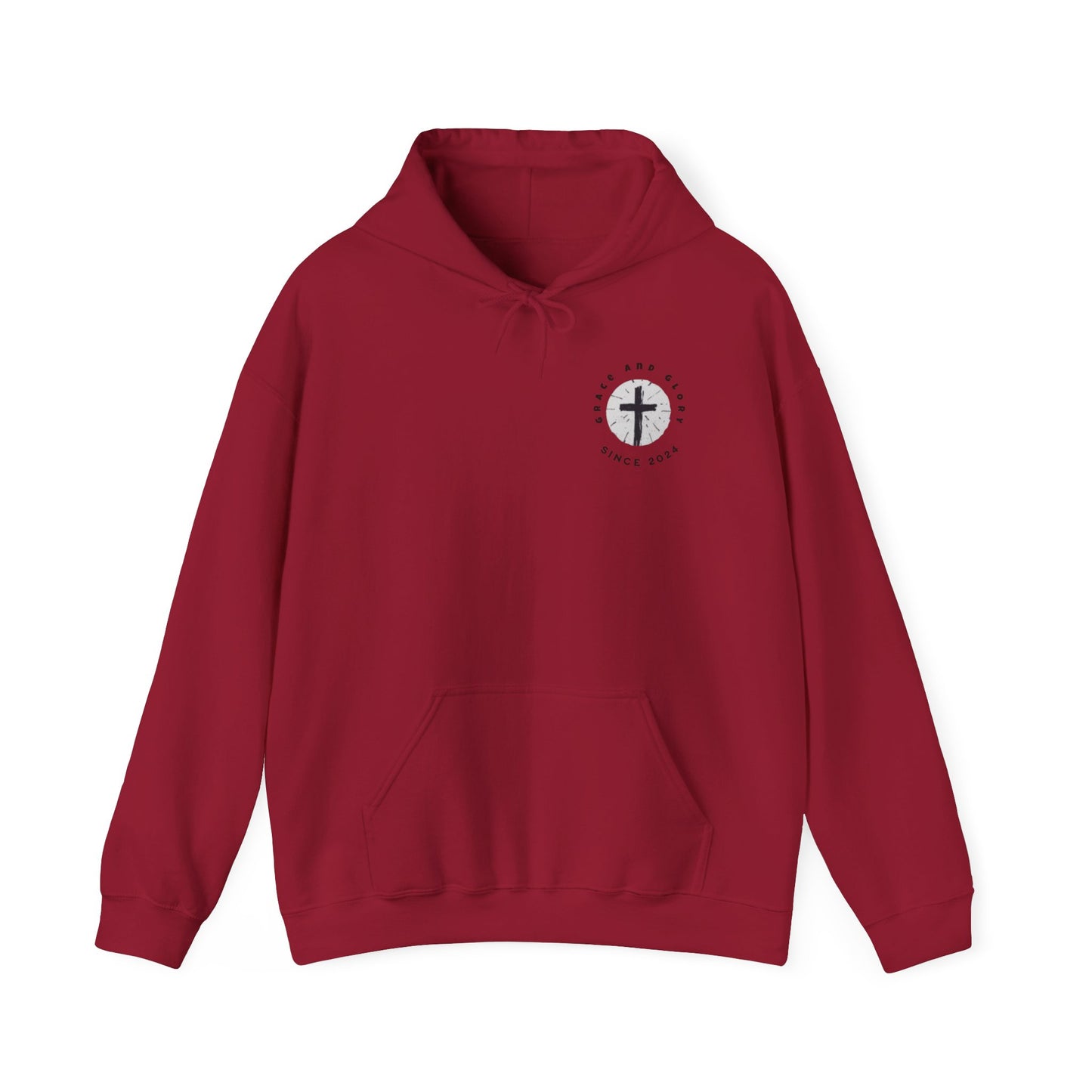 Inspirational Unisex Hooded Sweatshirt - Faith & Strength Design