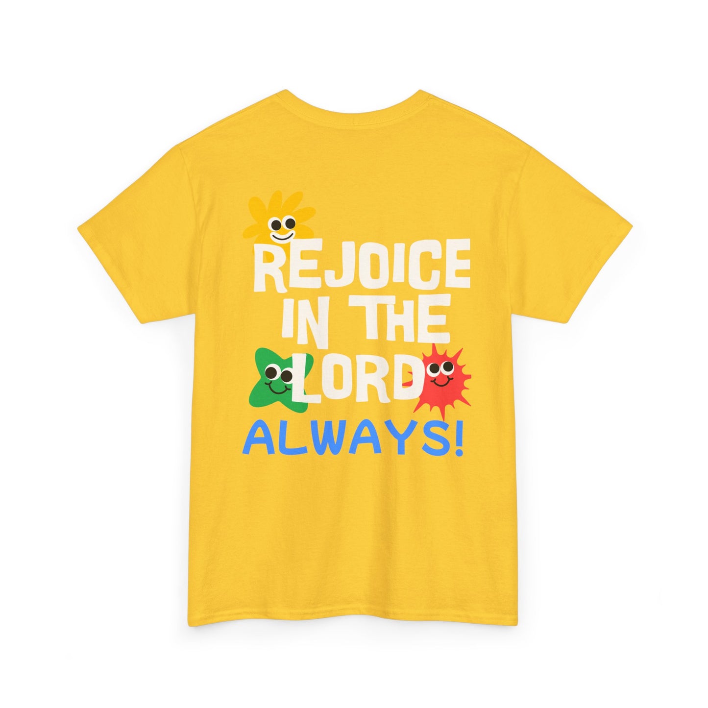 Rejoice in the Lord T-Shirt - Unisex Heavy Cotton Tee for Faith and Positivity