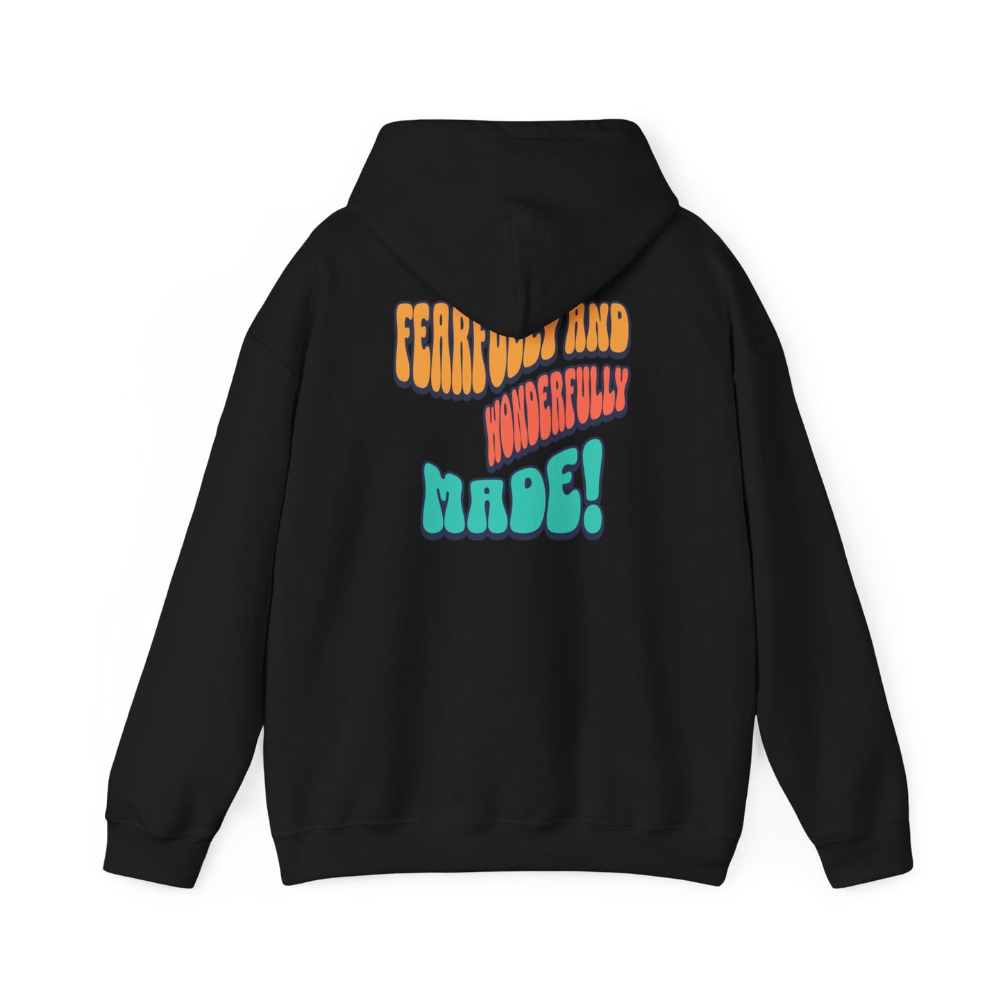 Inspirational Hooded Sweatshirt - 'JESUS' Rainbow Design, Faith-Based Apparel