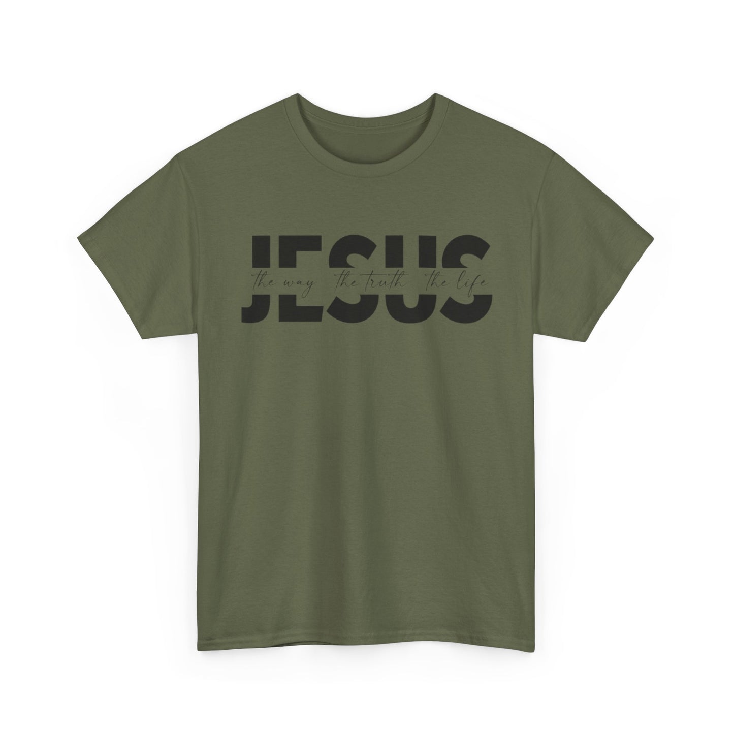Faithful Message Unisex Heavy Cotton Tee - 'Jesus: The Way, The Truth, The Life'