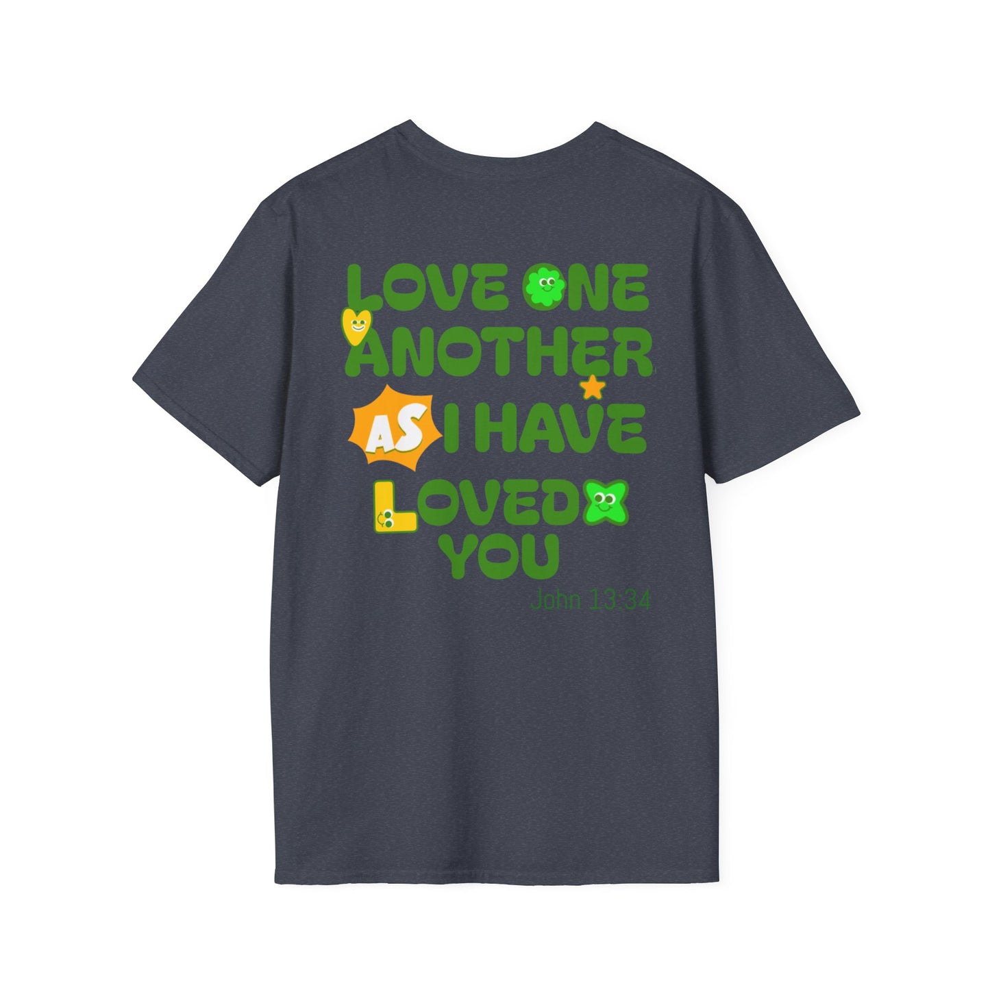 Inspirational Unisex Softstyle T-Shirt - "Love One Another" Design