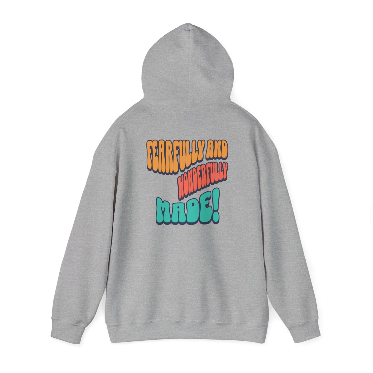 Inspirational Hooded Sweatshirt - 'JESUS' Rainbow Design, Faith-Based Apparel