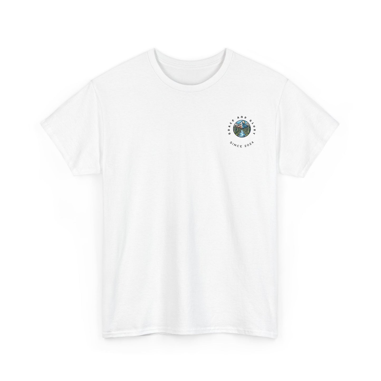 Faith-Inspired Unisex Heavy Cotton Tee | Our Faith Can Move Mountains, Motivational Apparel