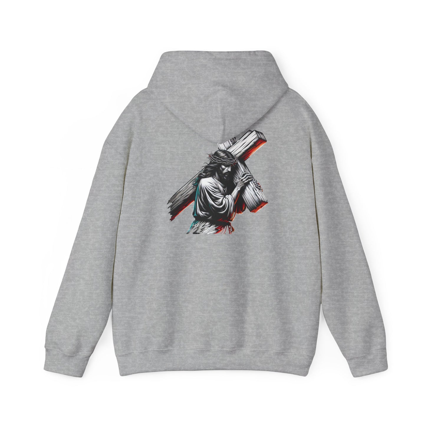 Inspirational Unisex Hooded Sweatshirt - Faith & Strength Design