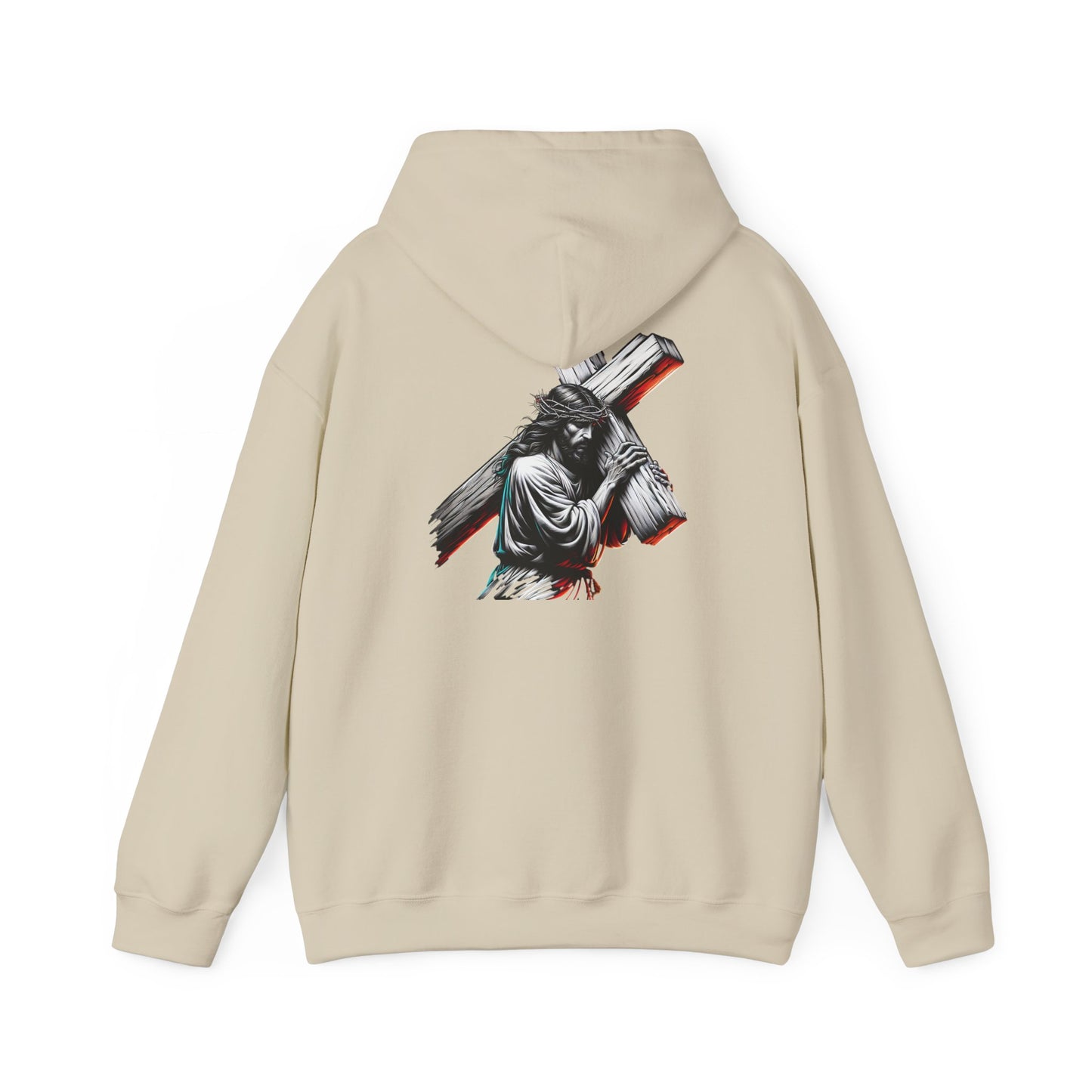 Inspirational Unisex Hooded Sweatshirt - Faith & Strength Design