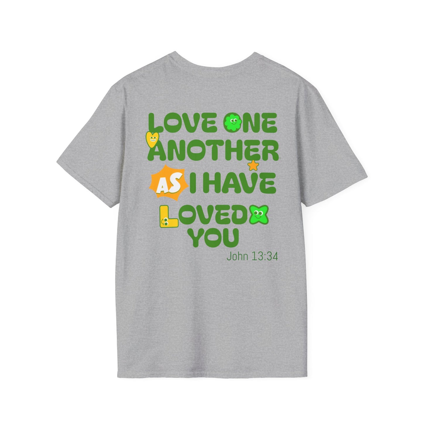 Inspirational Unisex Softstyle T-Shirt - "Love One Another" Design