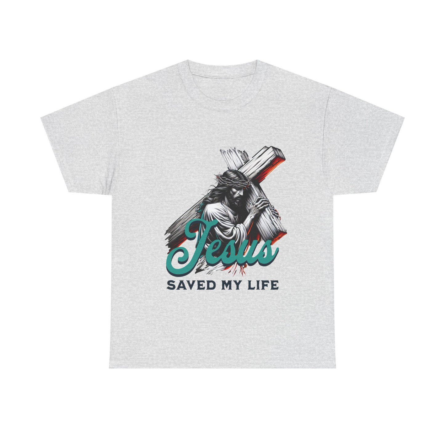Jesus Saved My Life Unisex Heavy Cotton Tee - Casual Christian T-Shirt