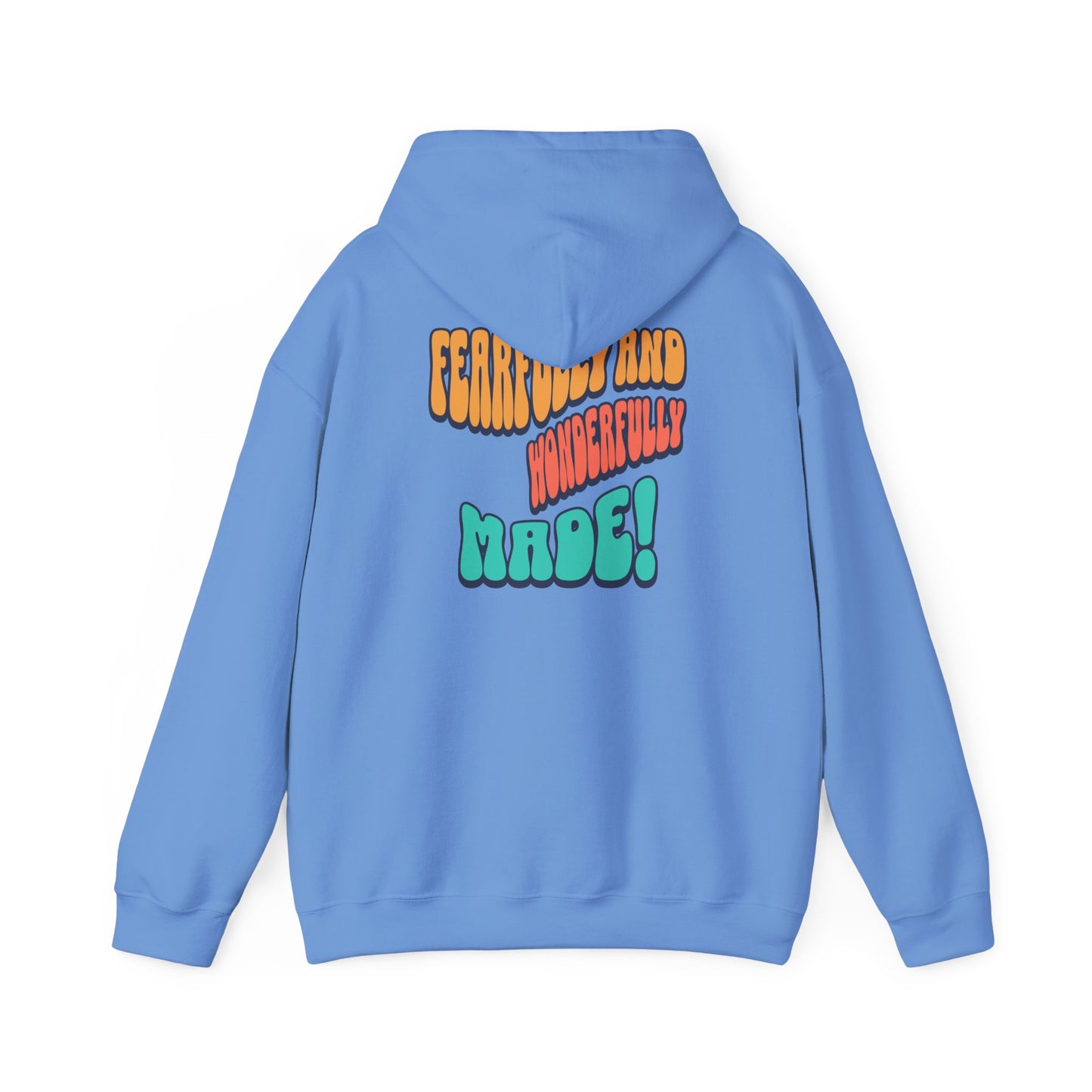 Inspirational Hooded Sweatshirt - 'JESUS' Rainbow Design, Faith-Based Apparel
