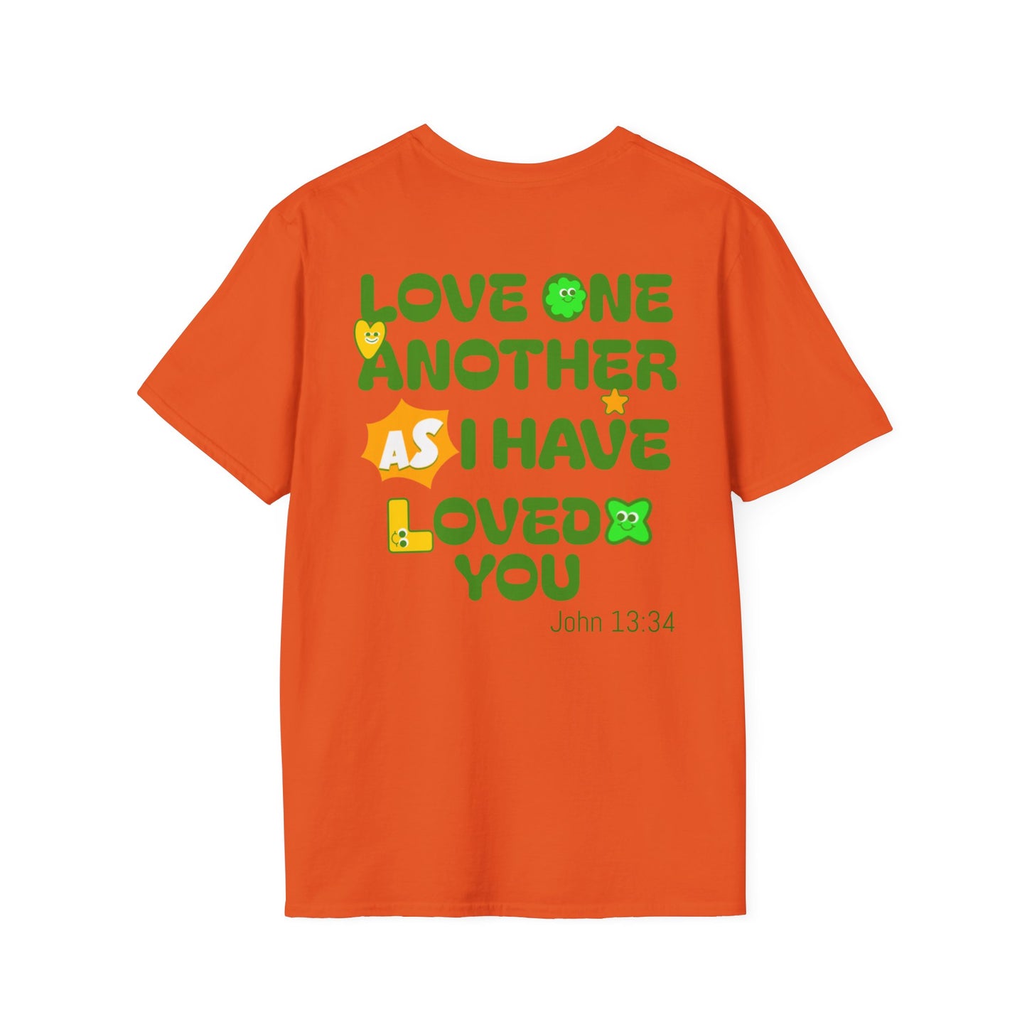Inspirational Unisex Softstyle T-Shirt - "Love One Another" Design