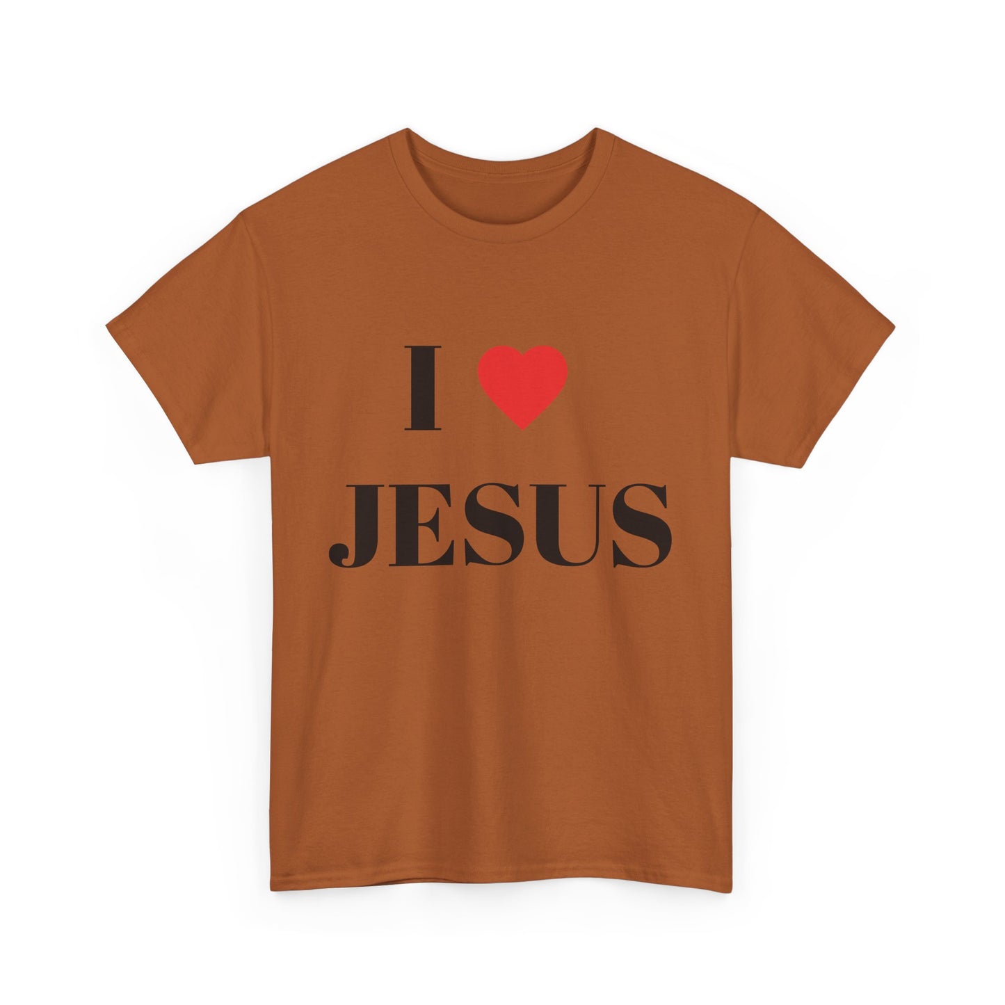 I ❤️ JESUS Unisex Heavy Cotton Tee - Comfortable Faith-Based T-Shirt