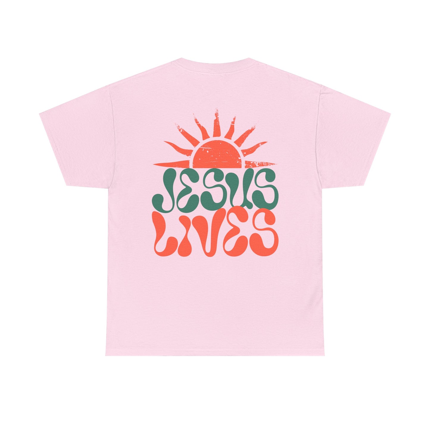 Unisex Heavy Cotton Tee - 'Jesus Lives' Graphic Shirt with Sun Design