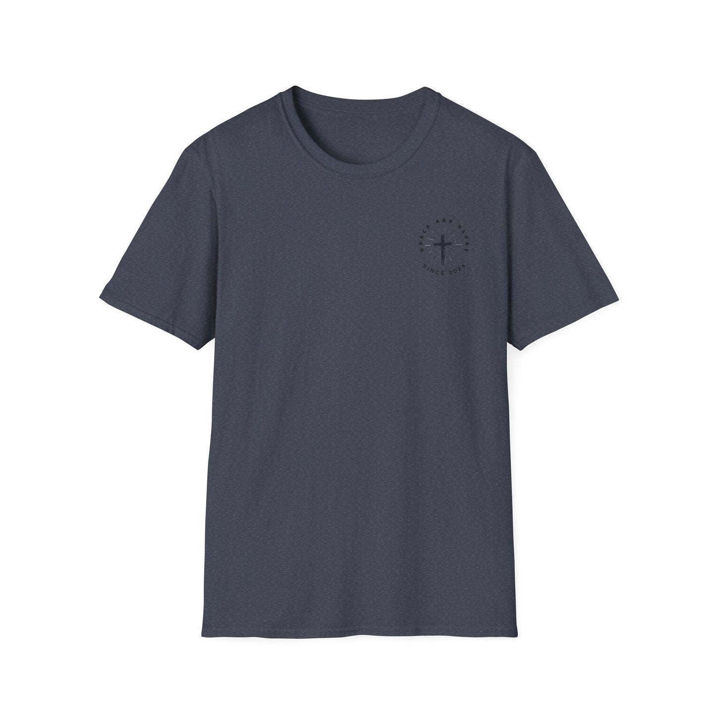 Inspirational Unisex Softstyle T-Shirt - 'Only in God Will You Find True Happiness'
