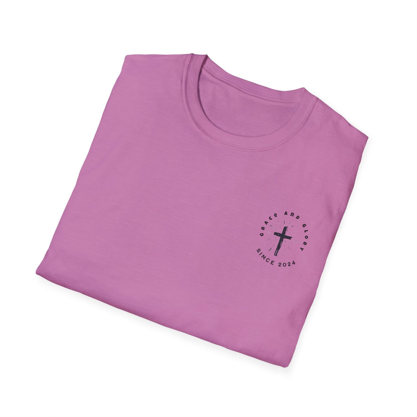 Inspirational Unisex Softstyle T-Shirt - 'Only in God Will You Find True Happiness'