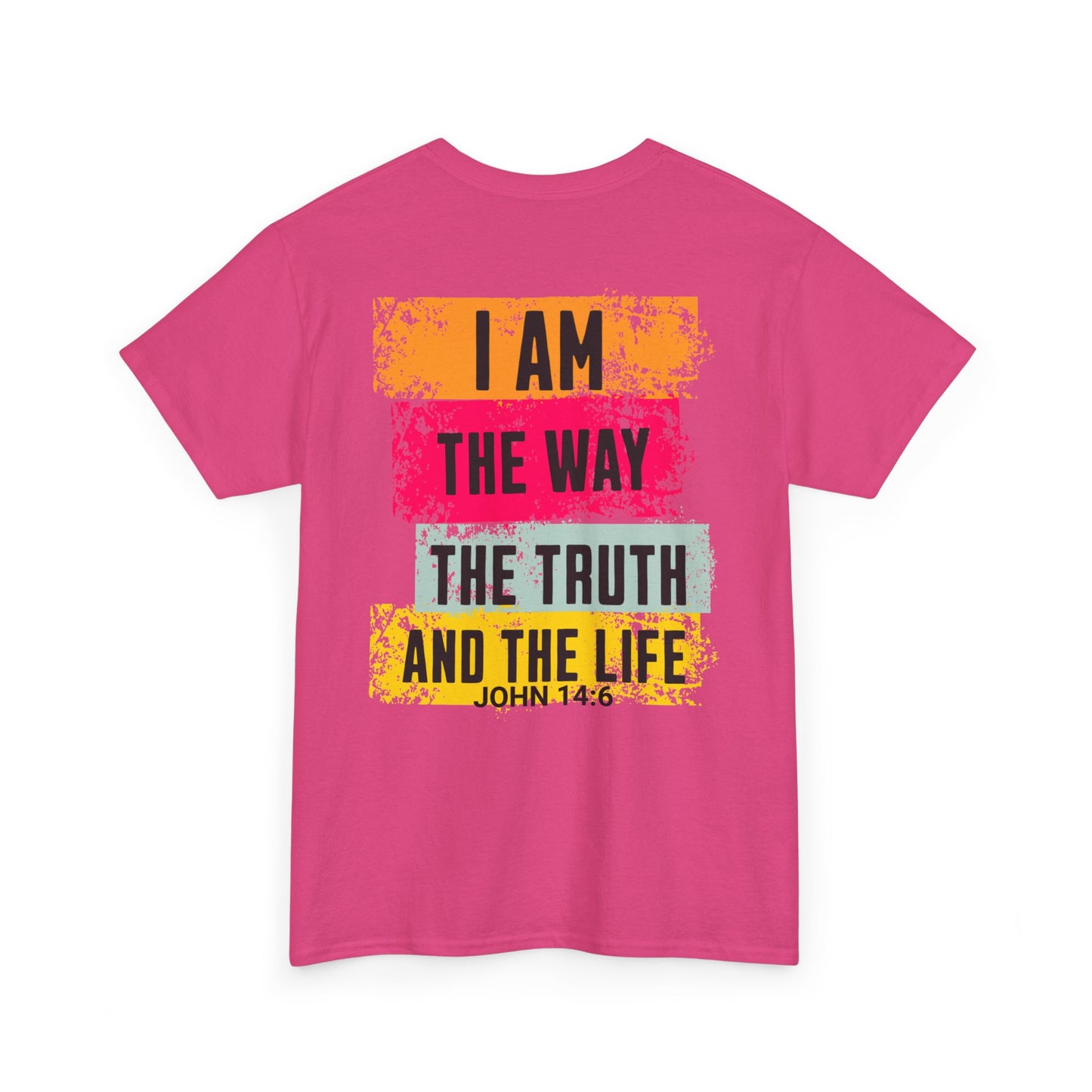 Inspirational Unisex Heavy Cotton Tee - 'I Am The Way, The Truth, and The Life' - Ideal for Faith Celebrations & Everyday Wear