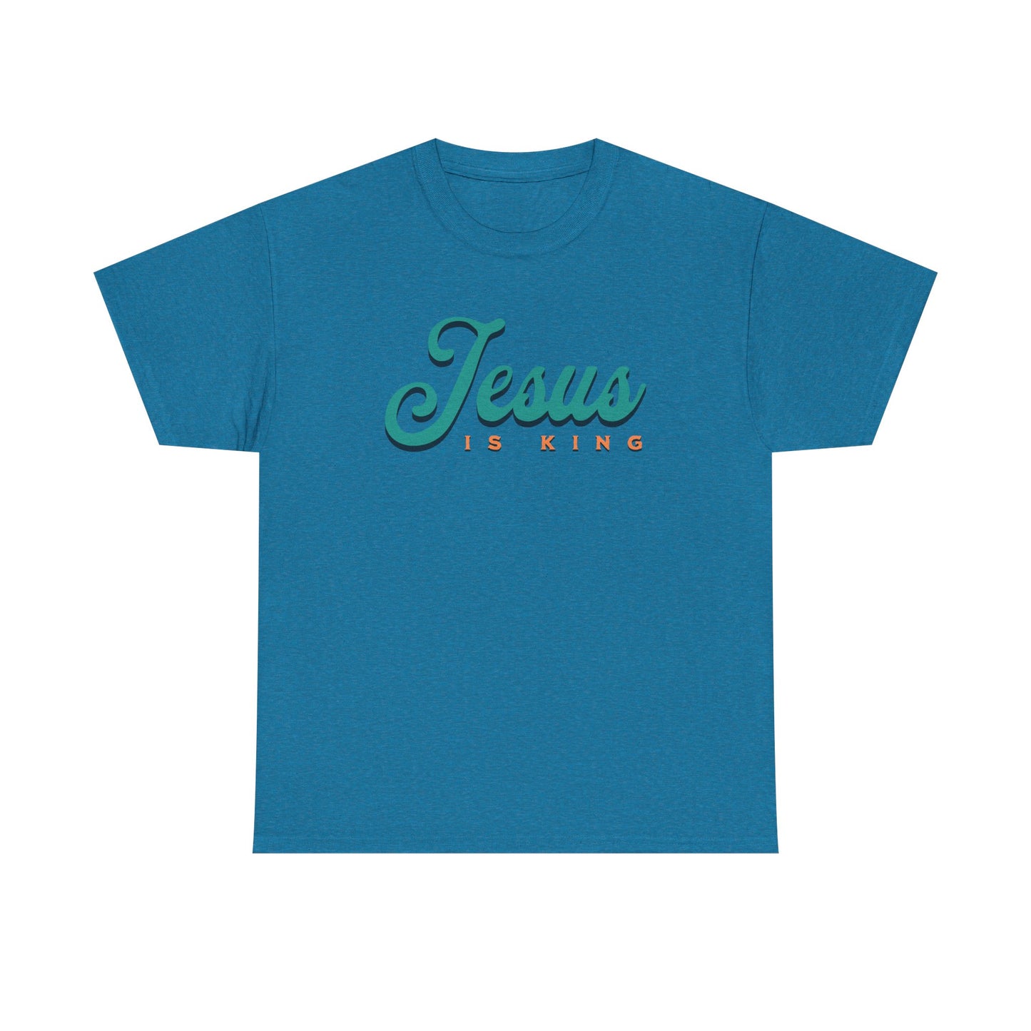 Unisex Heavy Cotton Tee - 'Jesus is King' Inspirational T-Shirt