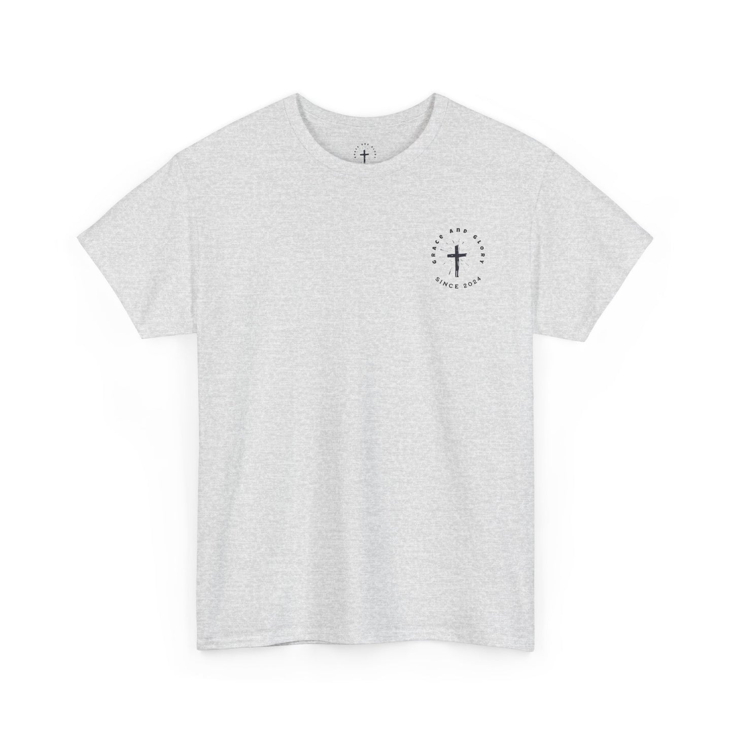 Unisex Heavy Cotton Tee - 'Jesus Has My Back' Inspirational T-Shirt