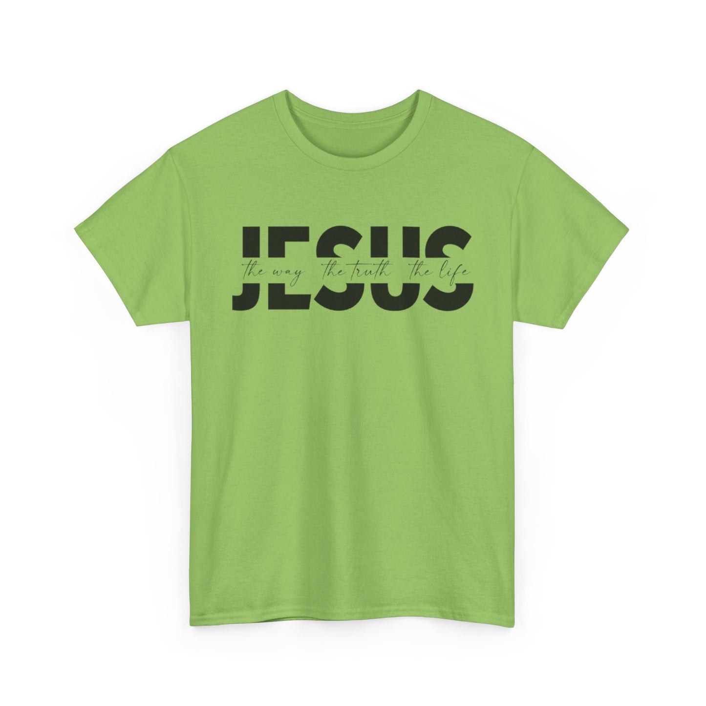 Faithful Message Unisex Heavy Cotton Tee - 'Jesus: The Way, The Truth, The Life'