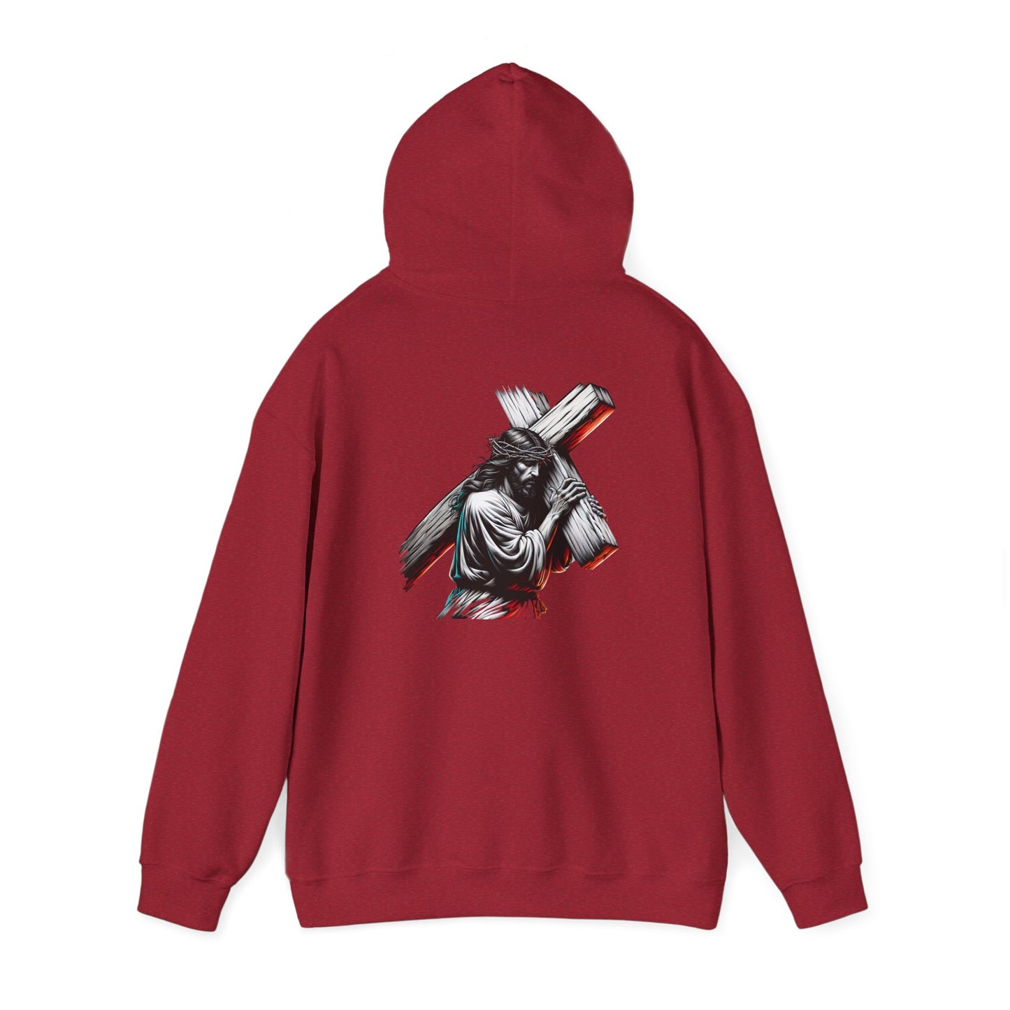 Inspirational Unisex Hooded Sweatshirt - Faith & Strength Design