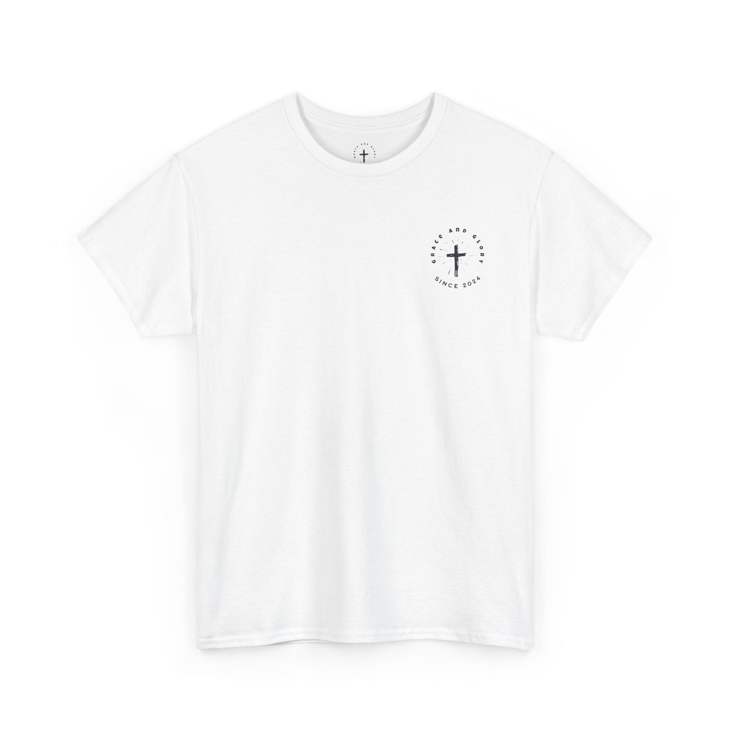 Unisex Heavy Cotton Tee - 'Jesus Has My Back' Inspirational T-Shirt