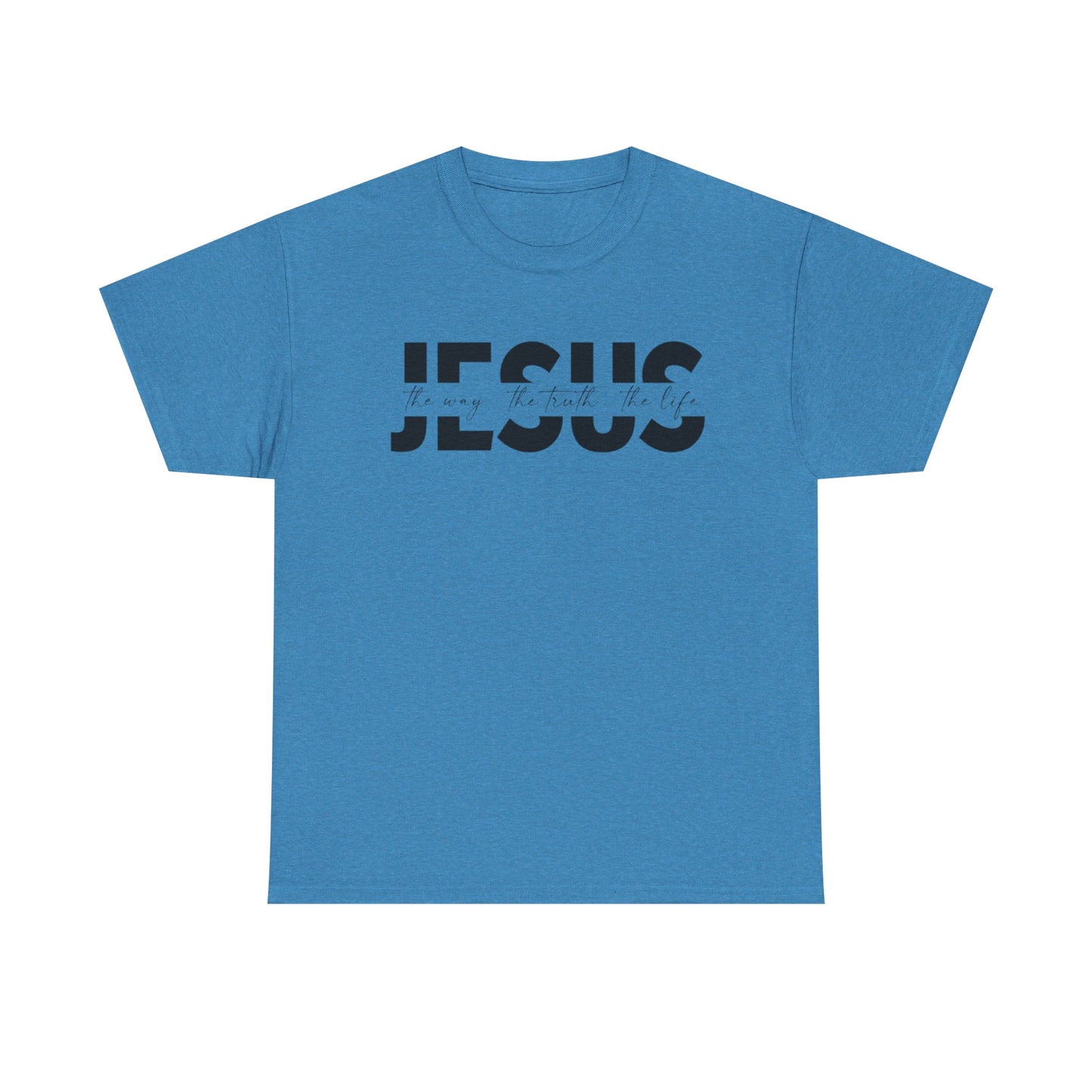 Faithful Message Unisex Heavy Cotton Tee - 'Jesus: The Way, The Truth, The Life'