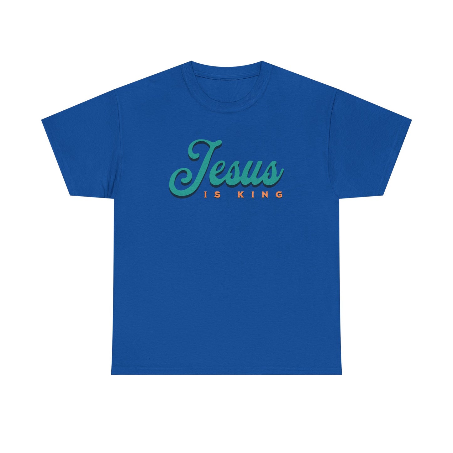 Unisex Heavy Cotton Tee - 'Jesus is King' Inspirational T-Shirt