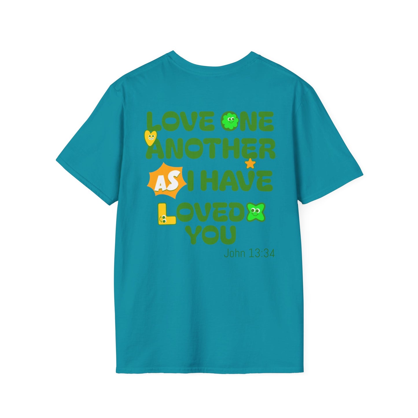 Inspirational Unisex Softstyle T-Shirt - "Love One Another" Design
