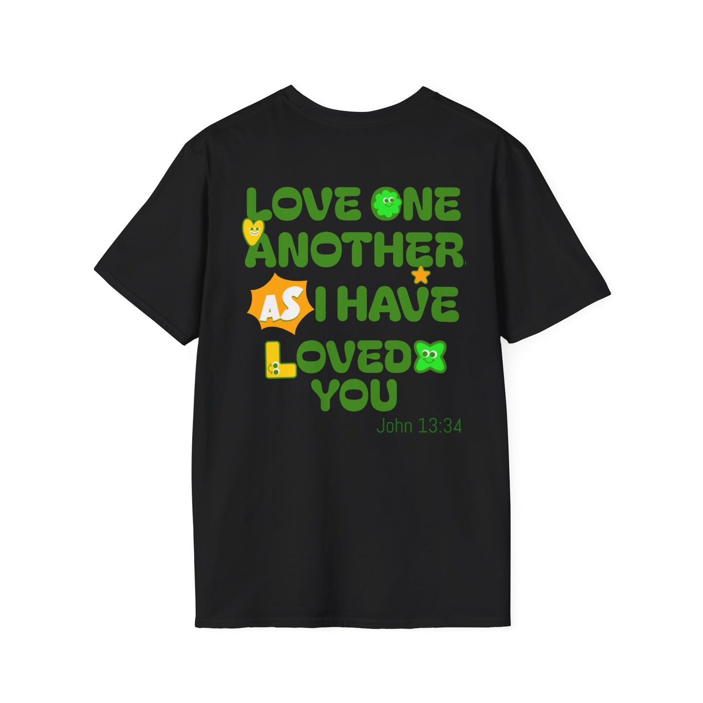 Inspirational Unisex Softstyle T-Shirt - "Love One Another" Design