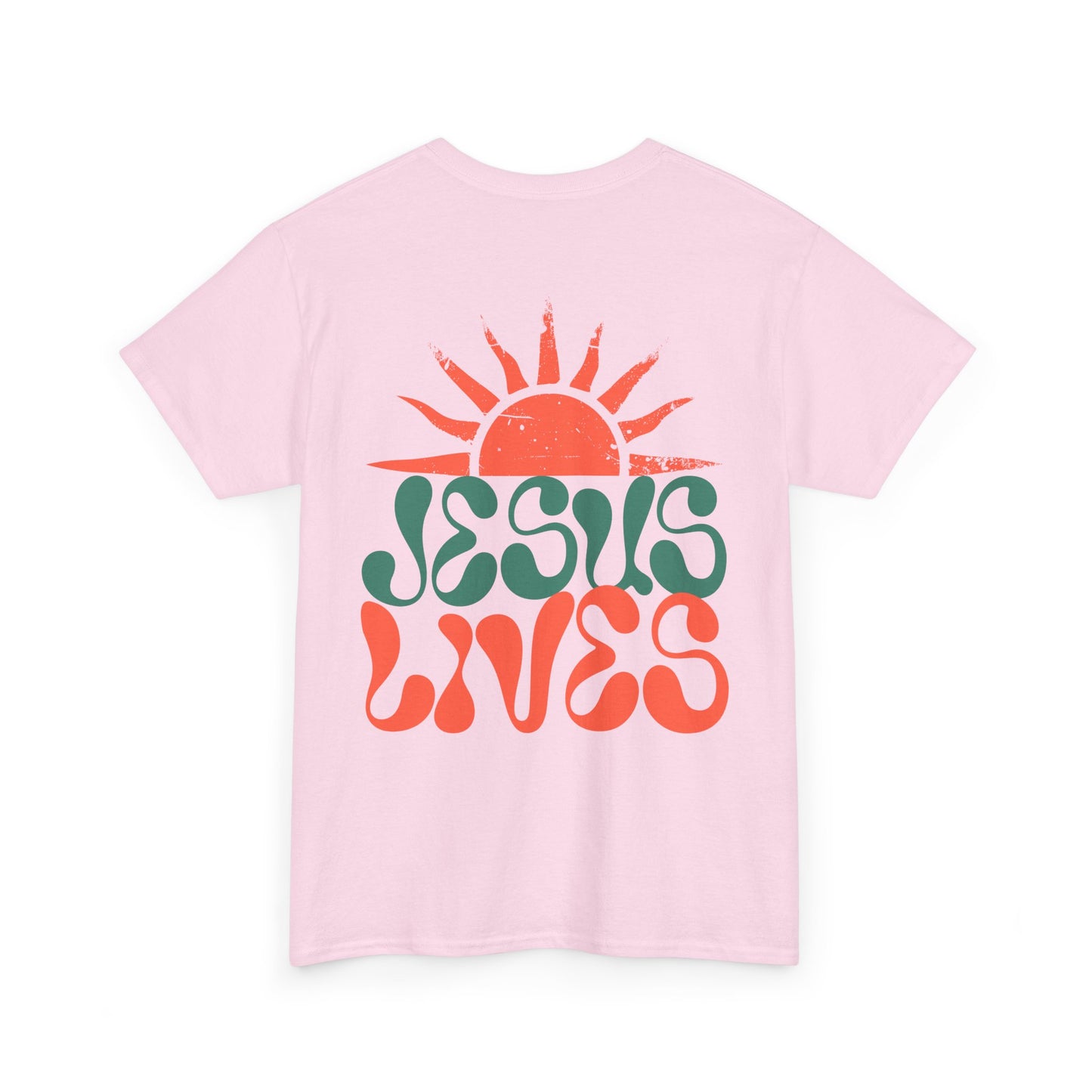 Unisex Heavy Cotton Tee - 'Jesus Lives' Graphic Shirt with Sun Design
