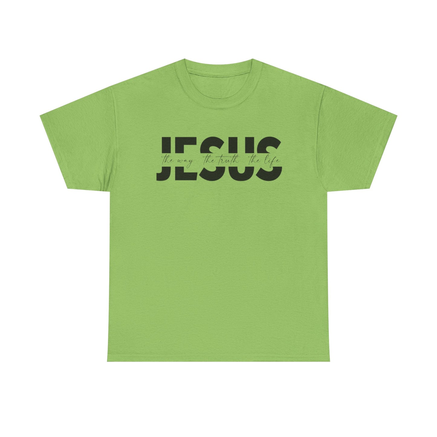 Faithful Message Unisex Heavy Cotton Tee - 'Jesus: The Way, The Truth, The Life'