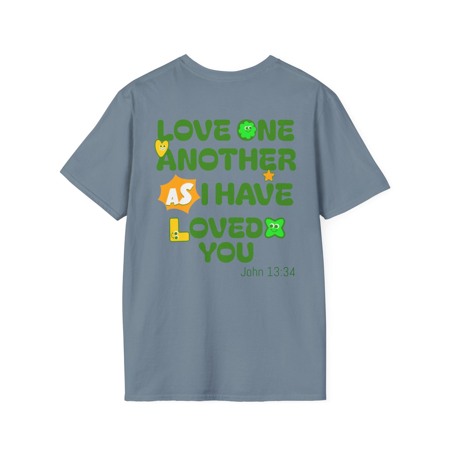 Inspirational Unisex Softstyle T-Shirt - "Love One Another" Design