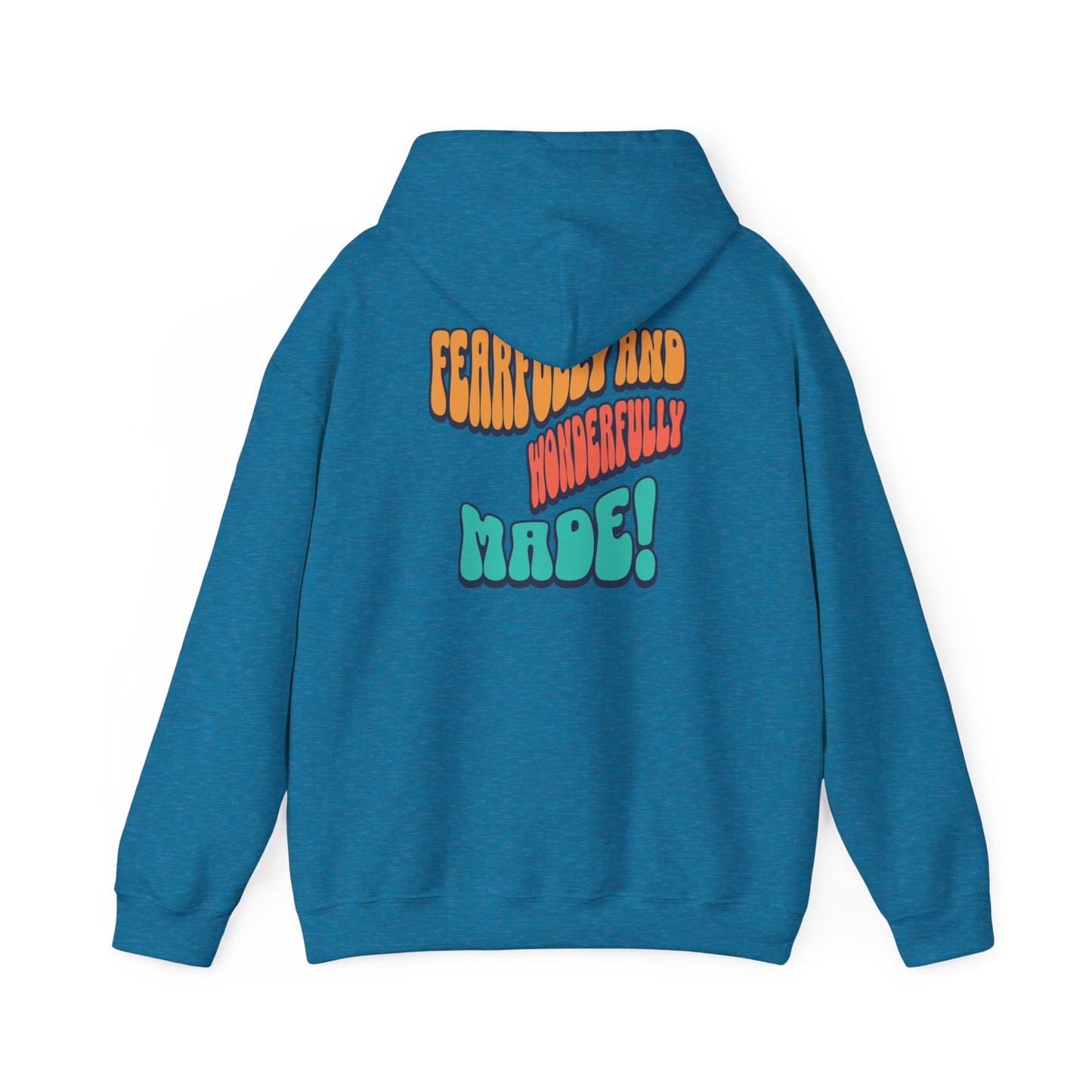 Inspirational Hooded Sweatshirt - 'JESUS' Rainbow Design, Faith-Based Apparel