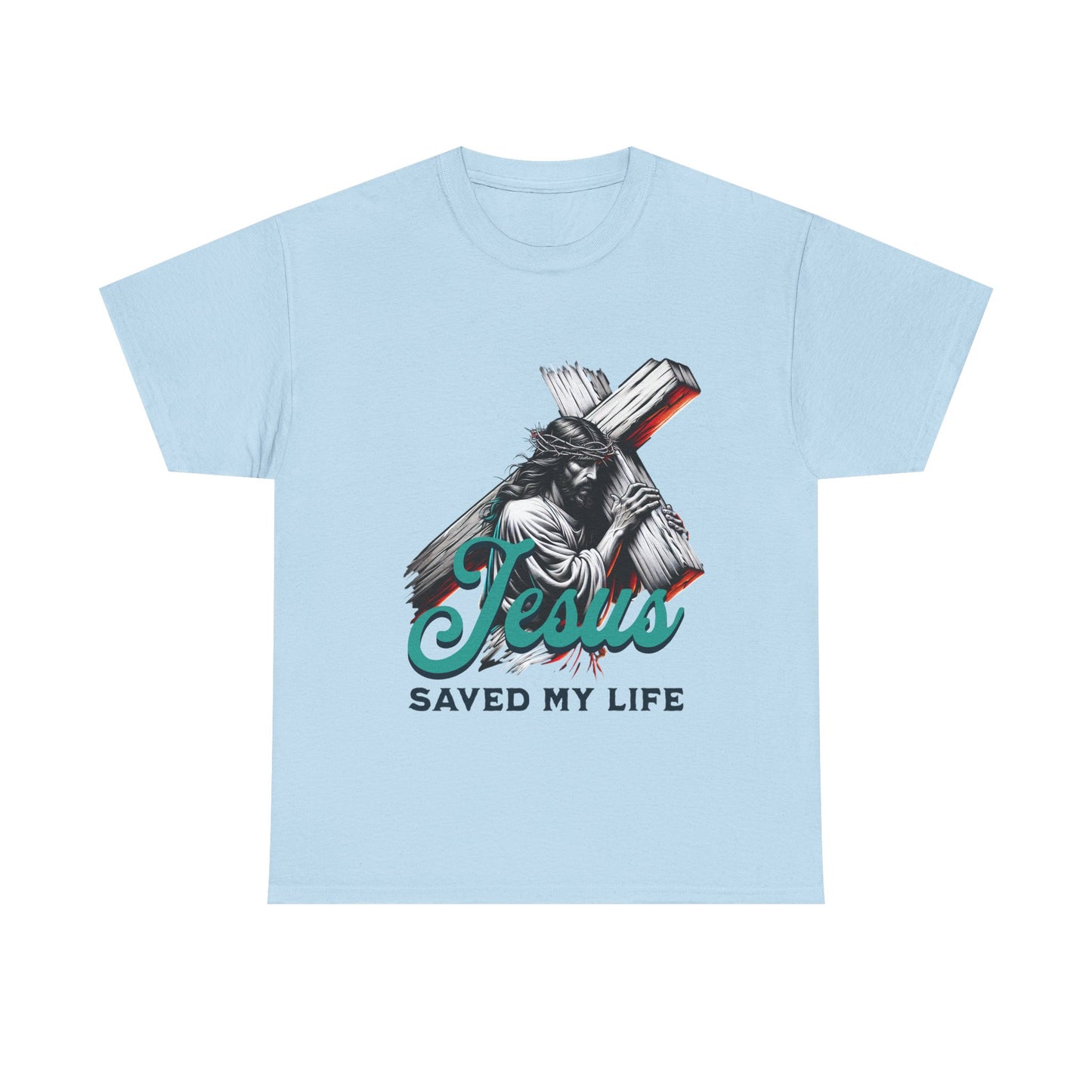 Jesus Saved My Life Unisex Heavy Cotton Tee - Casual Christian T-Shirt