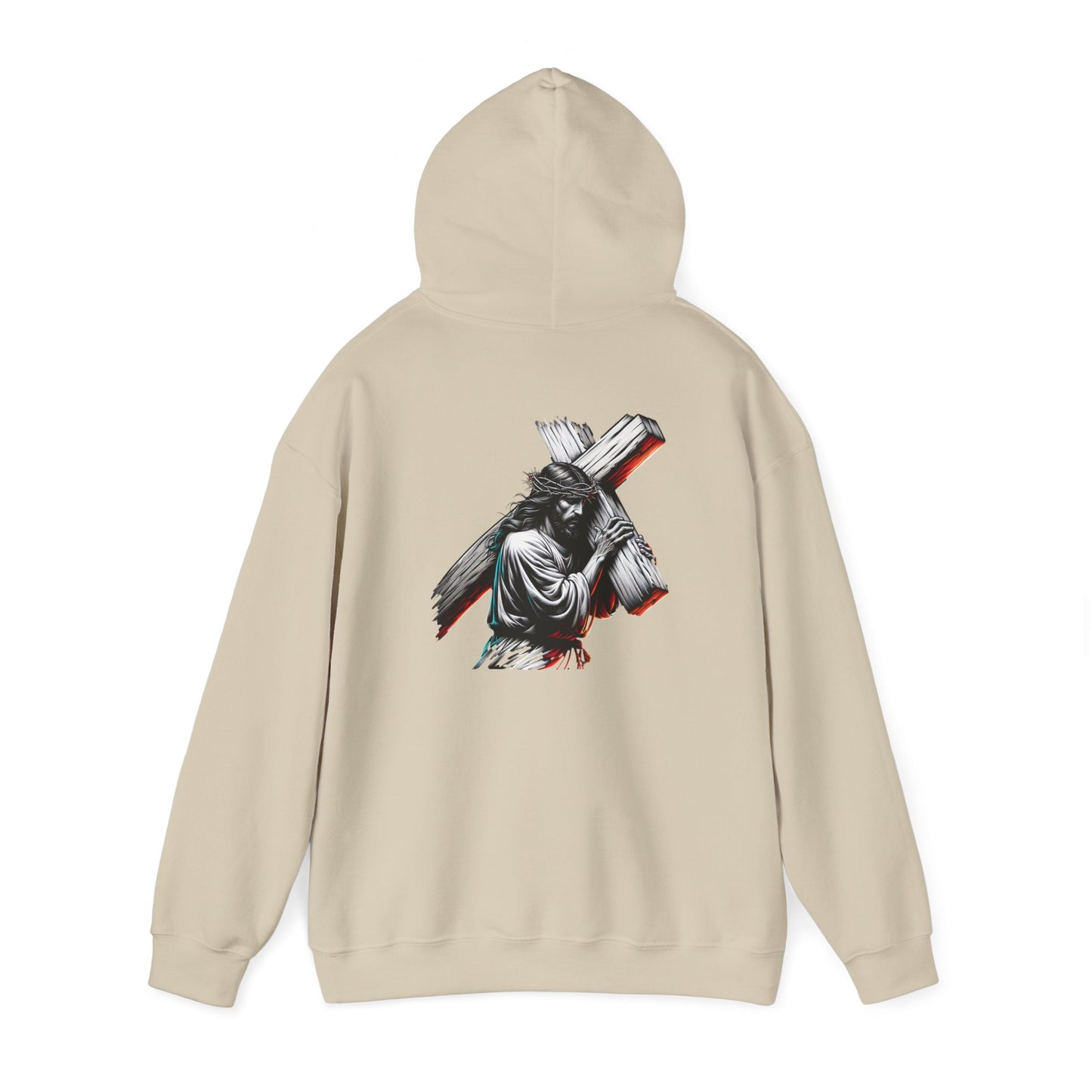 Inspirational Unisex Hooded Sweatshirt - Faith & Strength Design