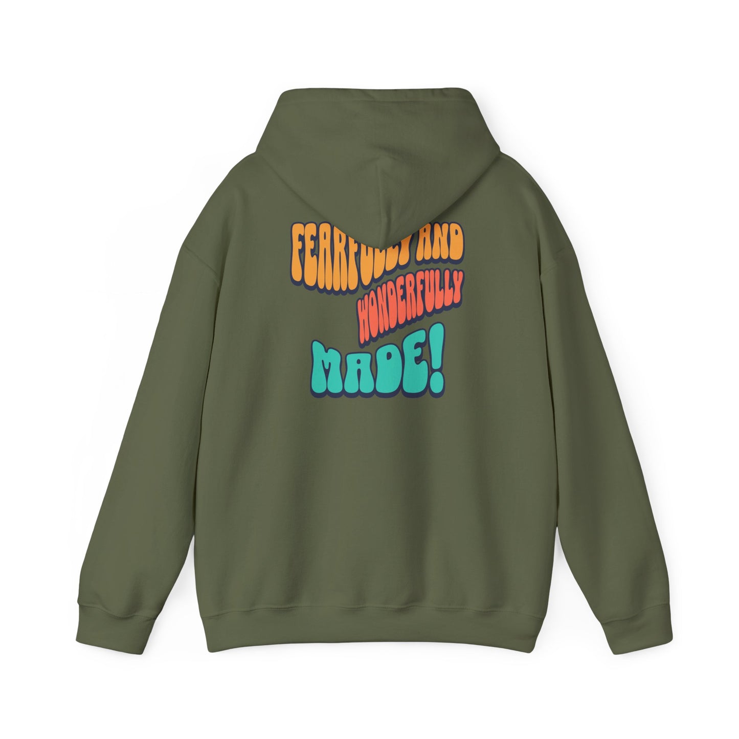 Inspirational Hooded Sweatshirt - 'JESUS' Rainbow Design, Faith-Based Apparel