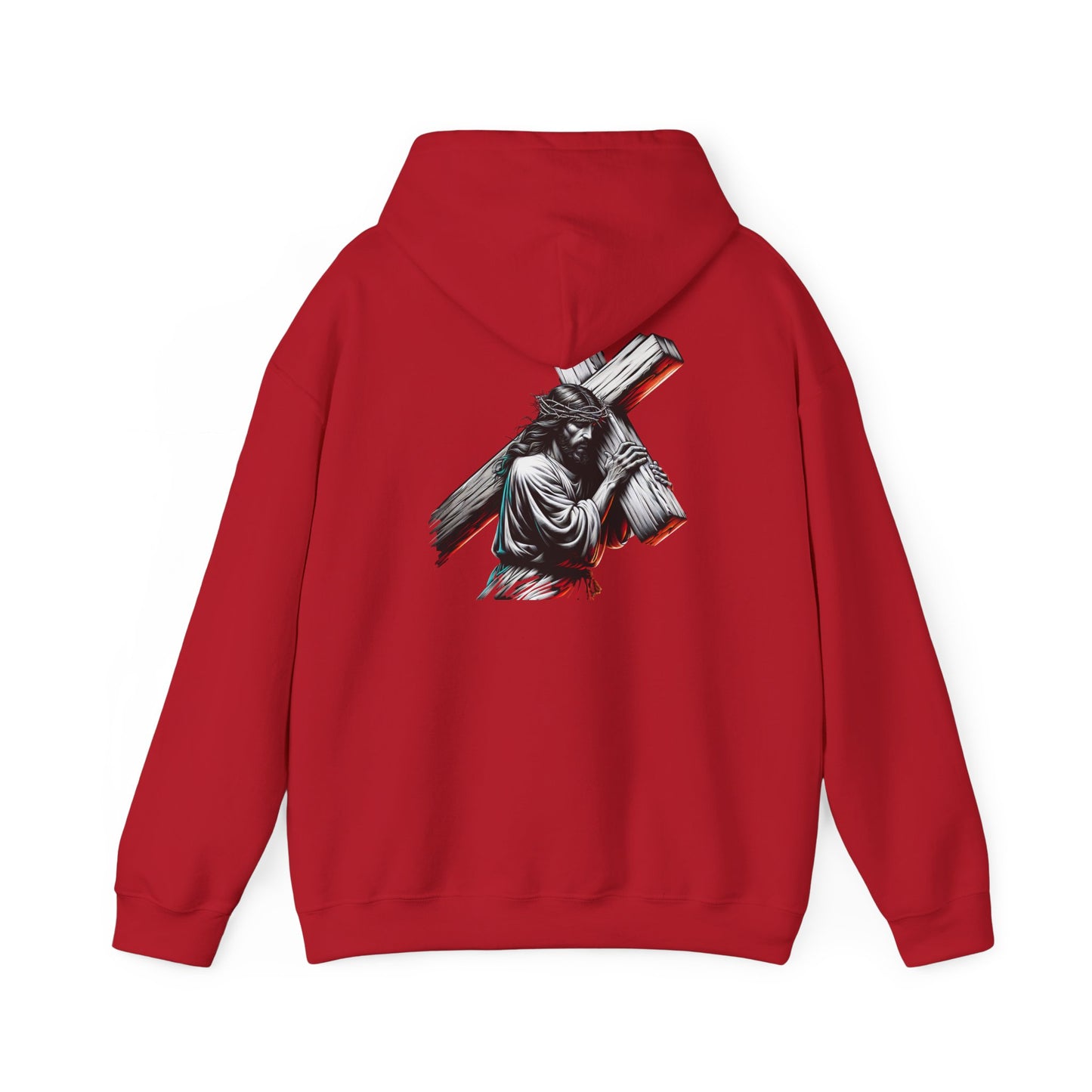Inspirational Unisex Hooded Sweatshirt - Faith & Strength Design