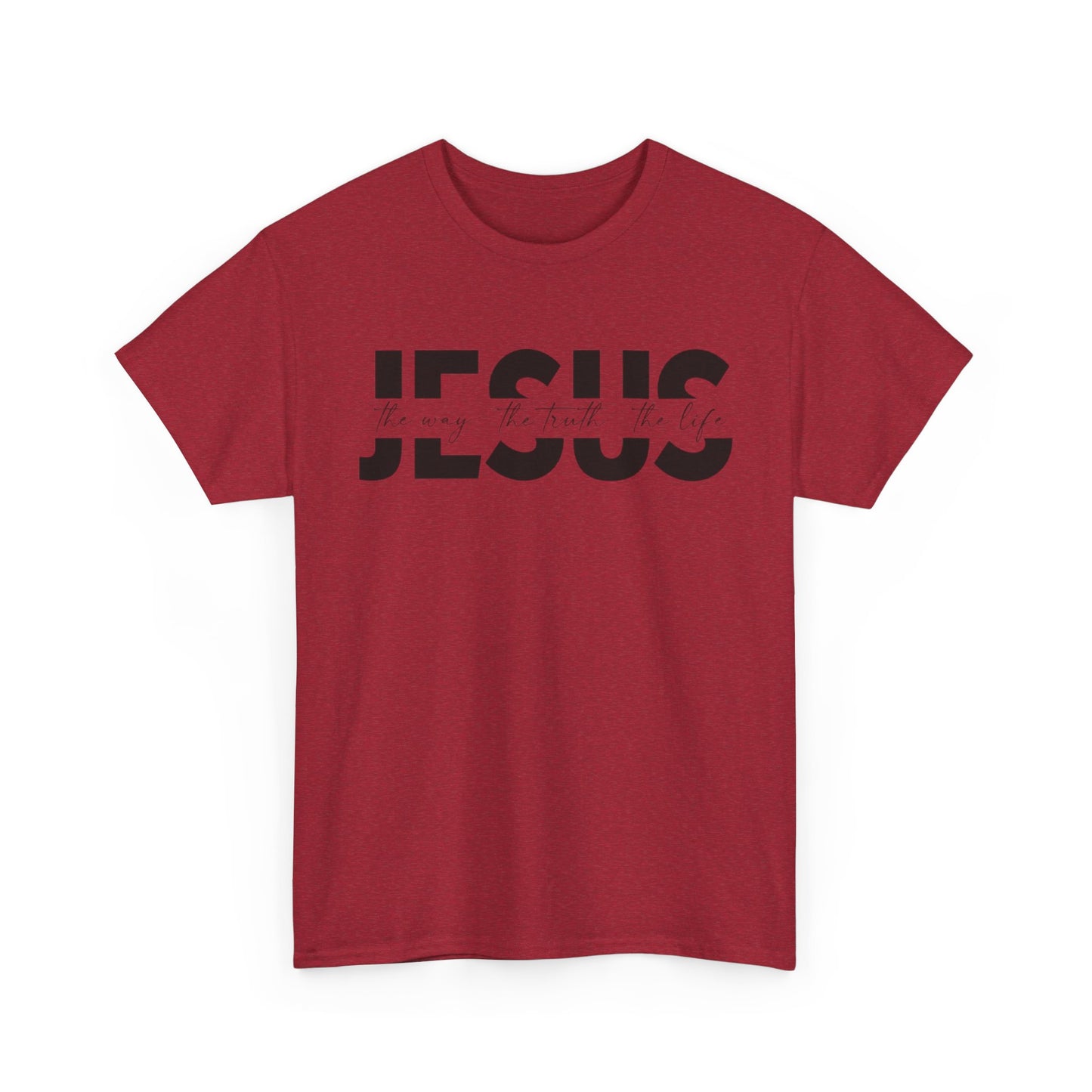 Faithful Message Unisex Heavy Cotton Tee - 'Jesus: The Way, The Truth, The Life'