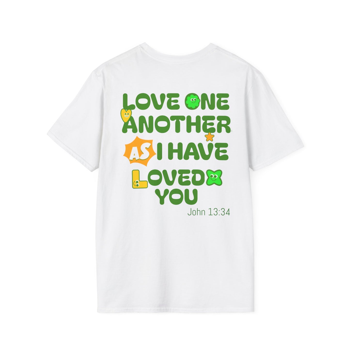 Inspirational Unisex Softstyle T-Shirt - "Love One Another" Design