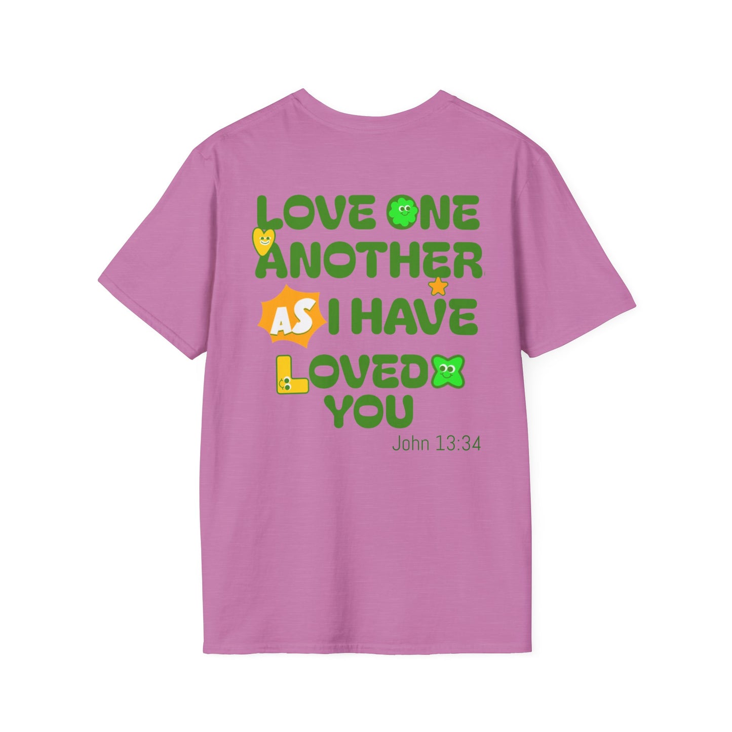 Inspirational Unisex Softstyle T-Shirt - "Love One Another" Design