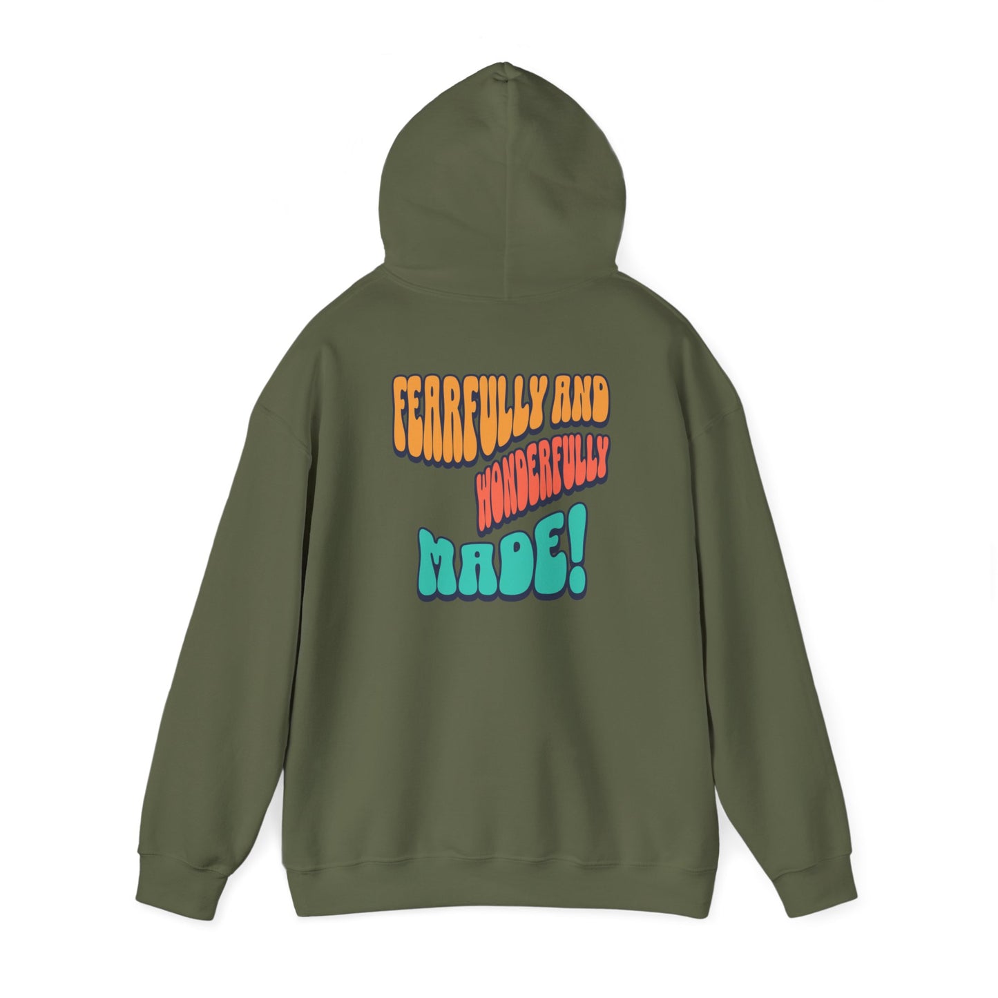 Inspirational Hooded Sweatshirt - 'JESUS' Rainbow Design, Faith-Based Apparel