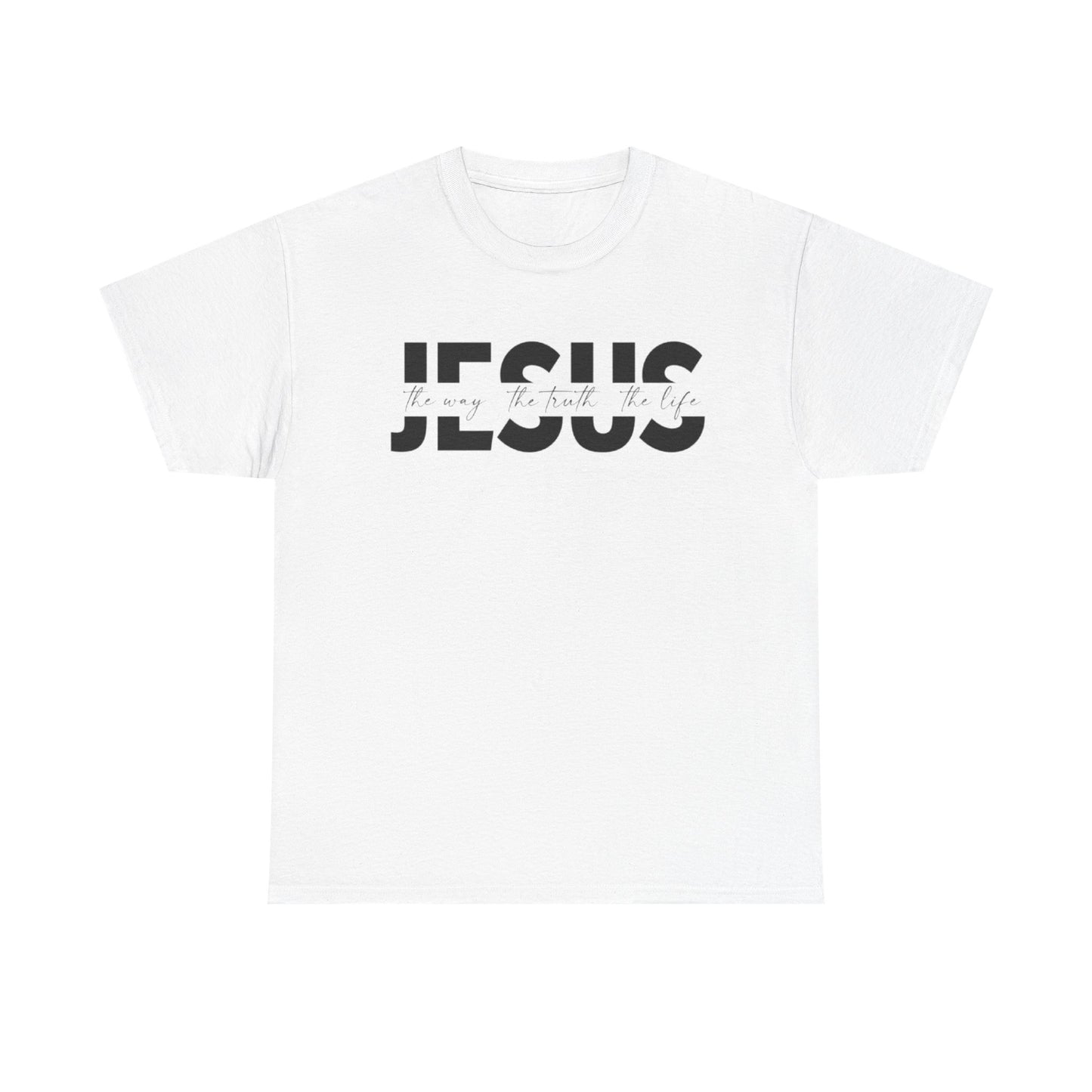 Faithful Message Unisex Heavy Cotton Tee - 'Jesus: The Way, The Truth, The Life'