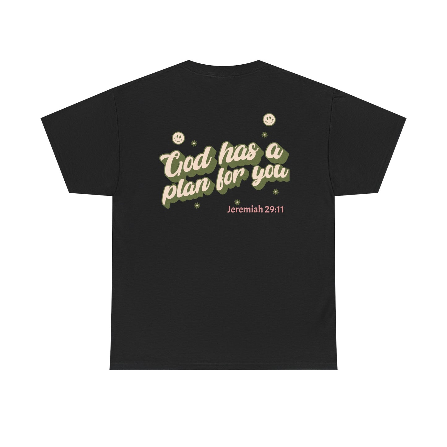Inspirational Unisex Heavy Cotton Tee – "God Has A Plan For You"