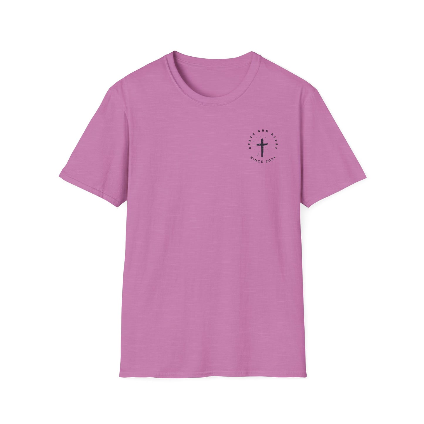 Inspirational Unisex Softstyle T-Shirt - 'Only in God Will You Find True Happiness'