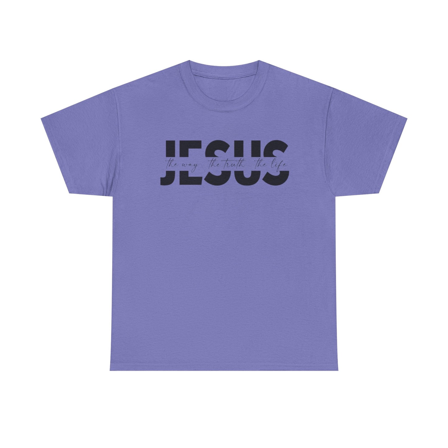 Faithful Message Unisex Heavy Cotton Tee - 'Jesus: The Way, The Truth, The Life'