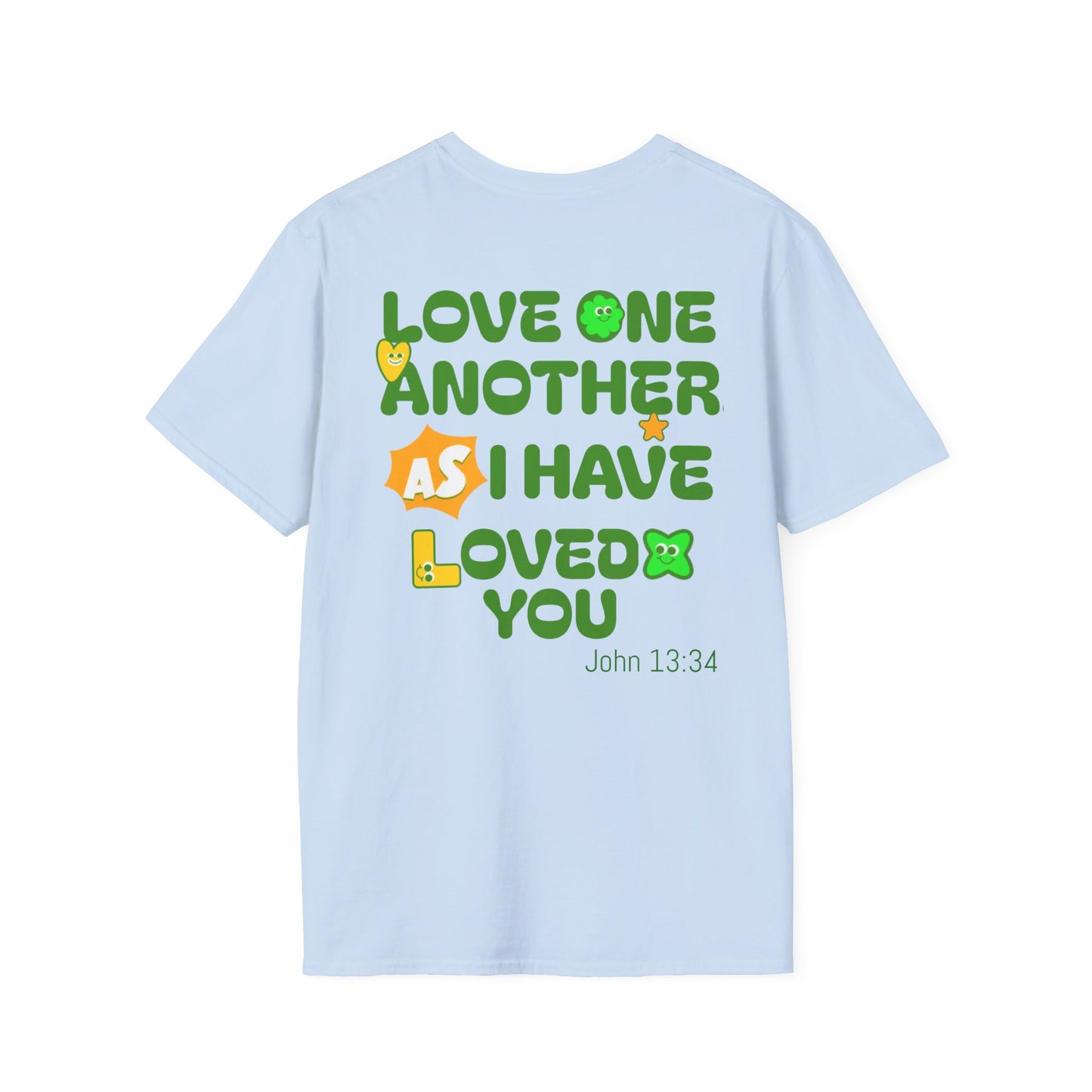 Inspirational Unisex Softstyle T-Shirt - "Love One Another" Design